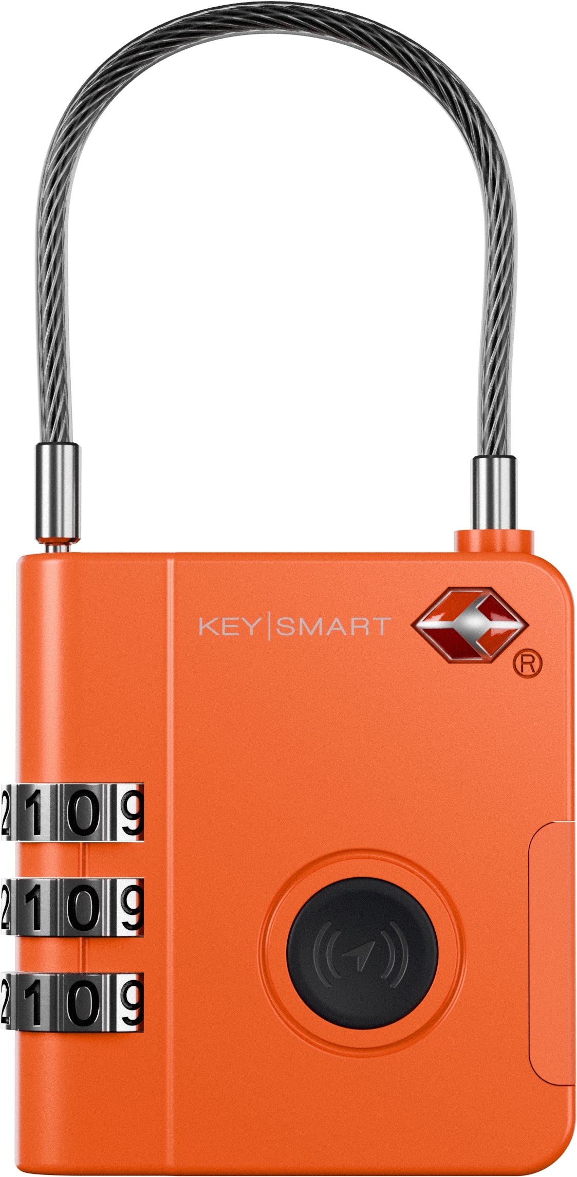 Keysmart TSA Smart-Gepäckschloss – mit Apple Find My – KS520-ORG, orange