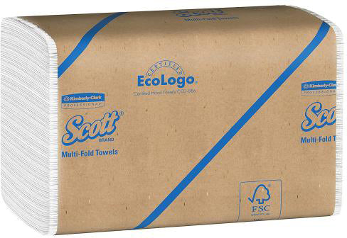 Kimberly Clark Falthandtücher Z-Falz – 1-lagig, weiss – 240 × 235 mm – für AQUARIUS