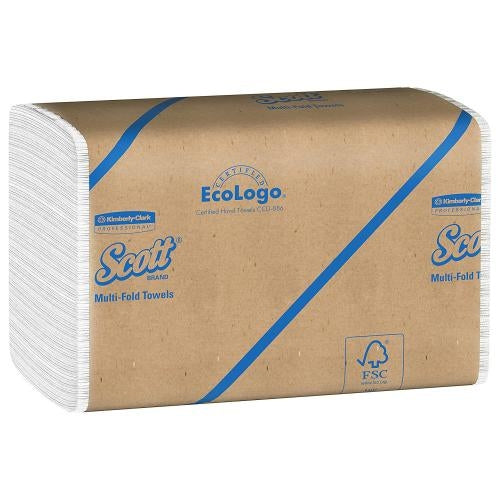 Kimberly Clark Falthandtücher Z-Falz – 1-lagig, weiss – 215 × 350 mm – Karton 16 × 250 Blatt – FSC