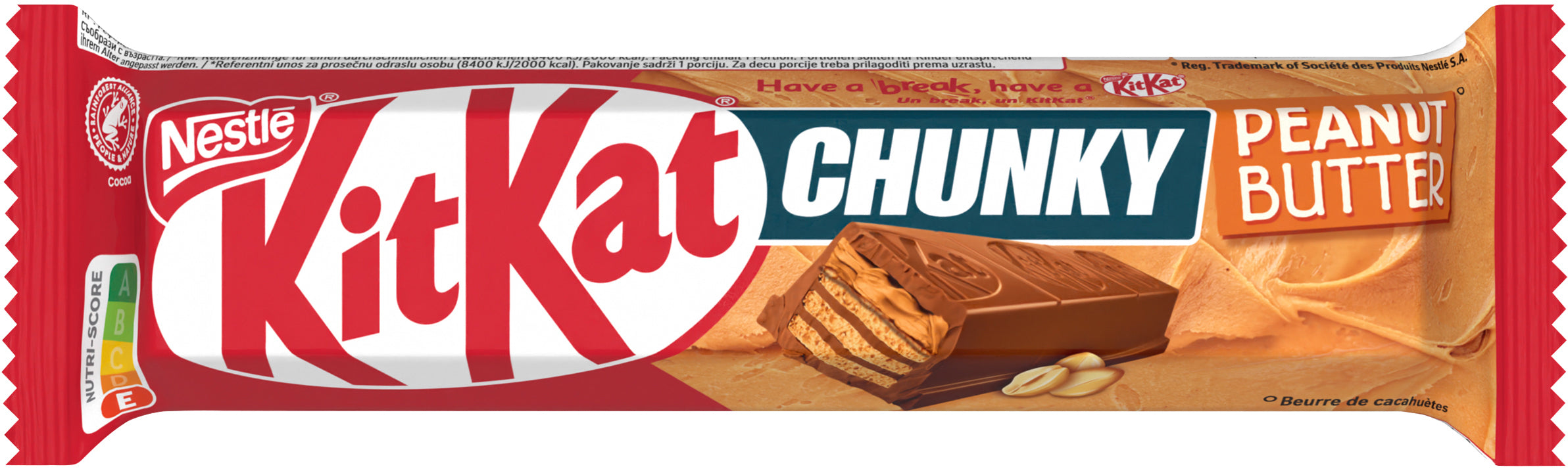 Nestle KITKAT Chunky Schokoriegel – Erdnussbutter – 24 × 42 g