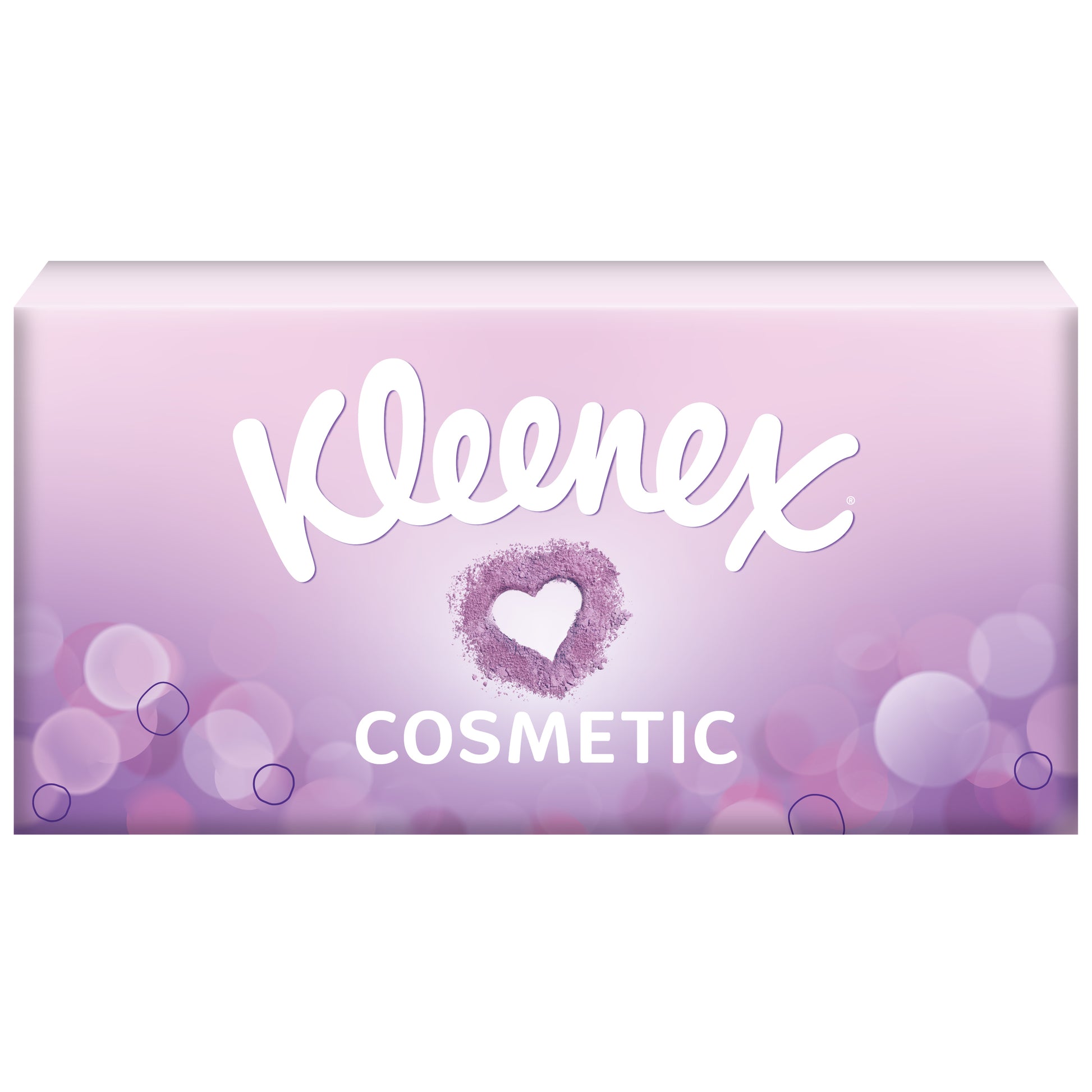 Kleenex Kosmetiktücher Box – 3-lagig, Designmotiv, 115 × 230 mm – 80 Tücher – FSC