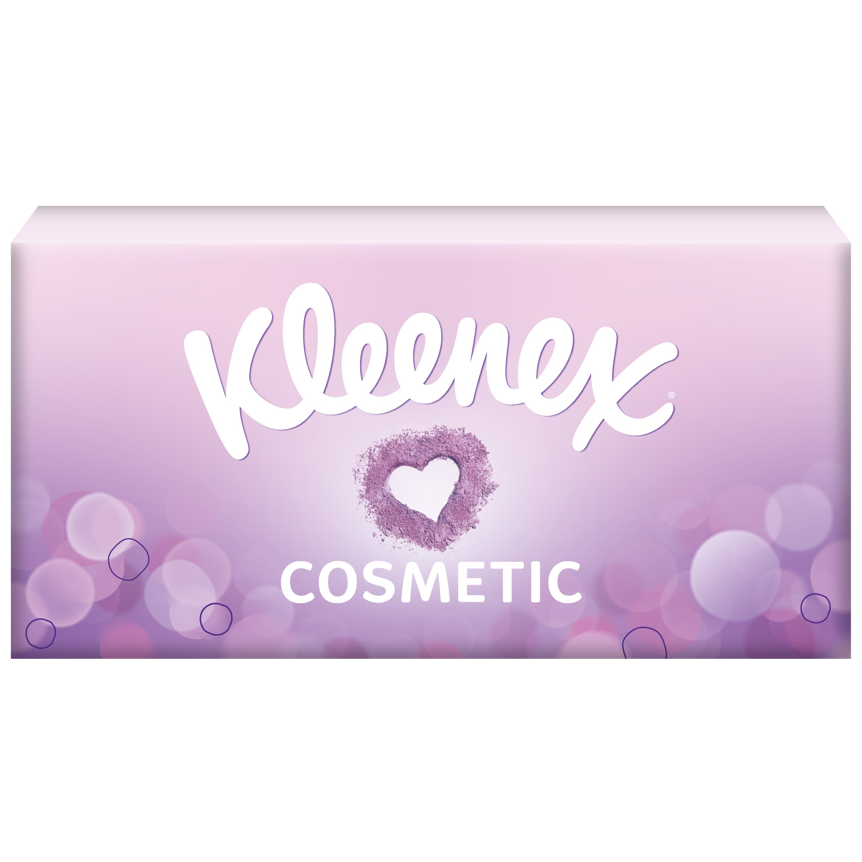 Kleenex Kosmetiktücher Box – 3-lagig, Designmotiv, 115 × 230 mm – 80 Tücher – FSC