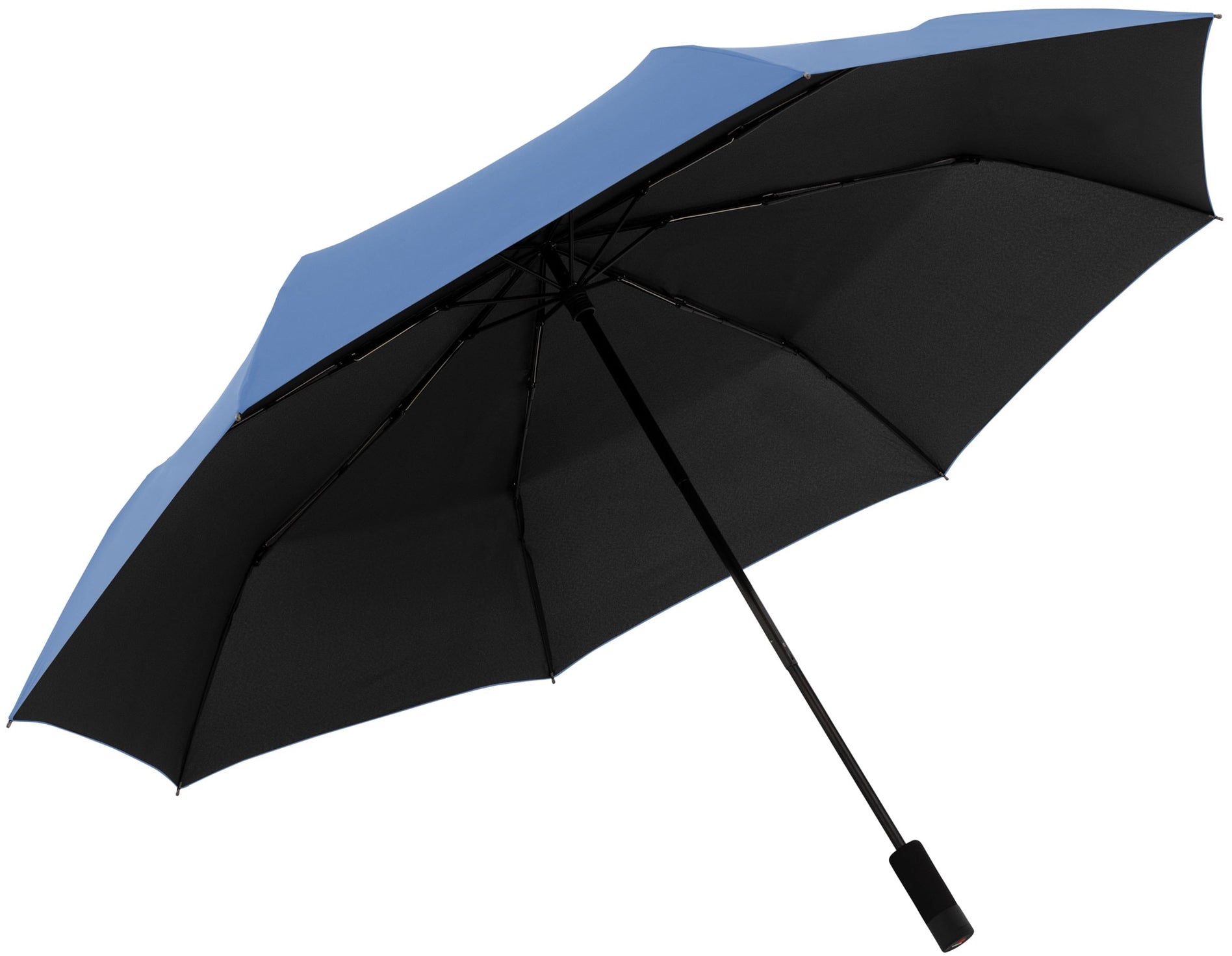 Knirps Taschenschirm U.090 HeatShield – manuell, Ø 128 cm, L 38 cm – blau – windfest