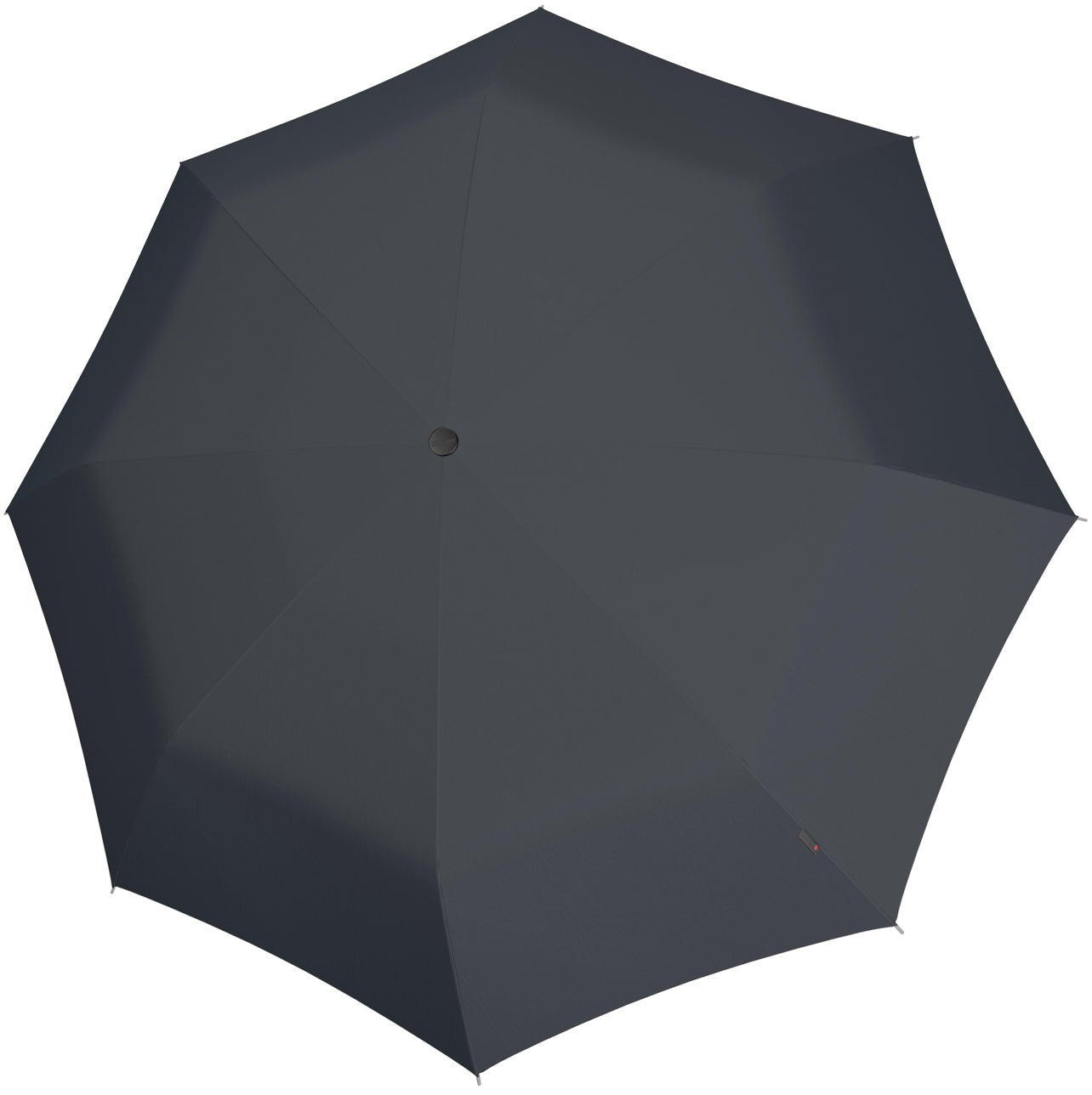 Knirps Stockschirm U.900 – manuell, Ø 130 cm, L 97 cm – grau – windfest, Aluminium-Carbon-Gestell