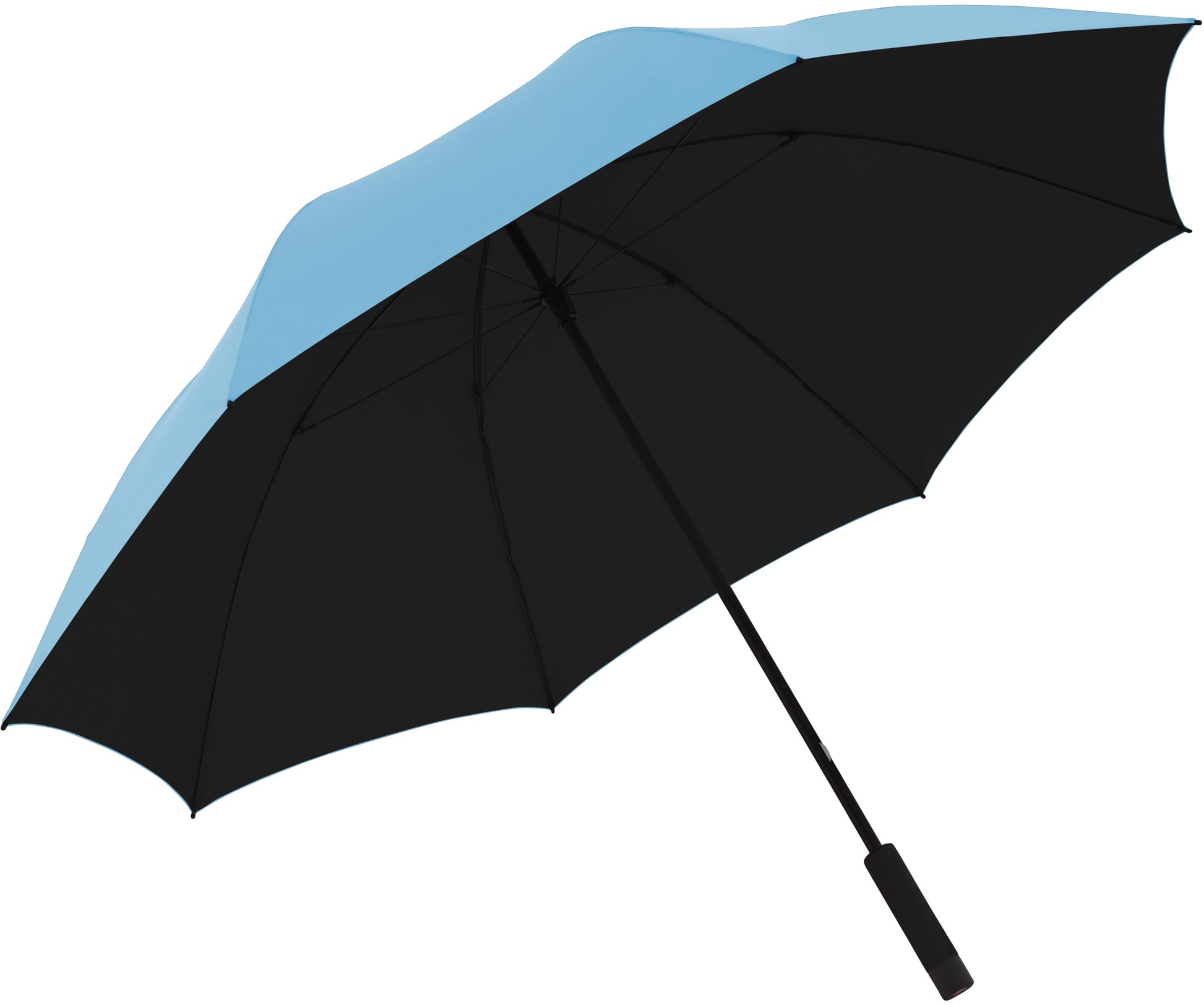 Knirps Stockschirm U.900 – manuell, Ø 133 cm – blau/schwarz – HeatShield-Beschichtung, windfest