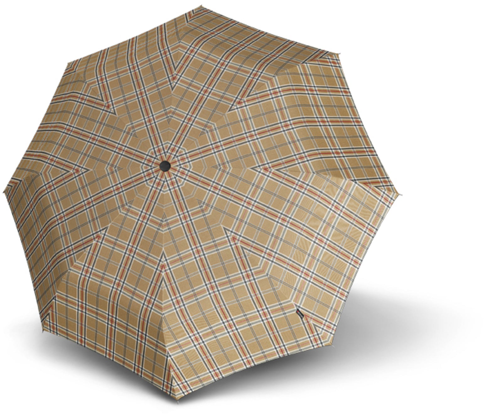 Knirps T.200 Taschenschirm – Auf/Zu-Automatik, Ø 97 cm, L 28 cm – beige – windfest