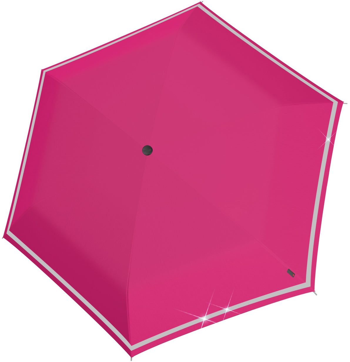 Knirps Kinderregenschirm Rookie – manuell, Ø 90 cm – pink – reflektierend