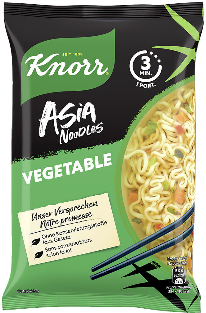 Knorr Asia Instantnudeln Gemüse Beutel – 70 g
