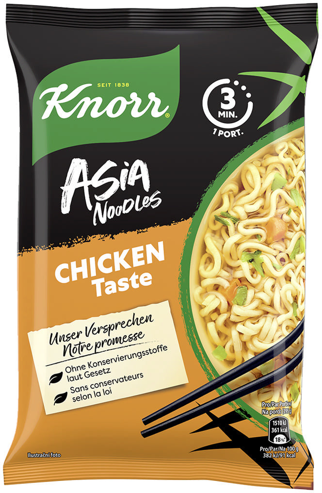 Knorr Asia Noodles Instantnudeln Poulet Beutel – 70 g