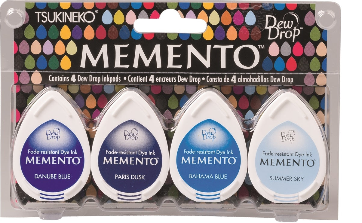KNORR prandell Stempelkissen – MEMENTO – 35 × 50 mm – farbig sortiert – 4er-Set