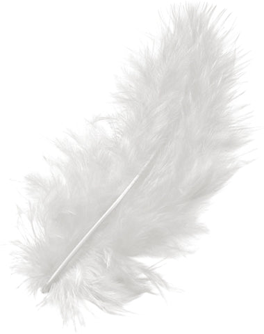 KNORR prandell Marabufedern, Puten- und Gänsefedern, Weiss, 18,7 × 7,0 cm, 2 mm, 15 Stk., 216619002