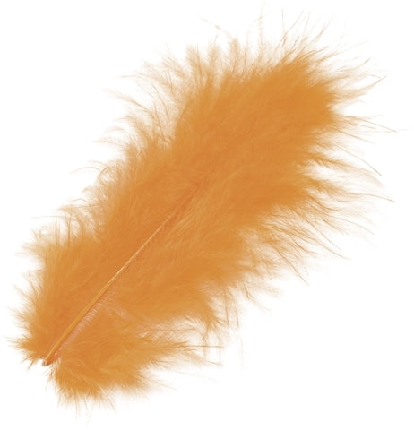KNORR prandell Marabufedern, Eingefärbt, Orange, 16,7 × 7,2 × 0,3 cm, 15 Stk., 216619100