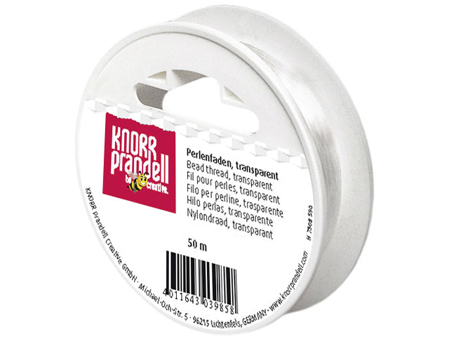 KNORR prandell Perlonfaden – 0,5 mm, 50 m, Nylon, Transparent