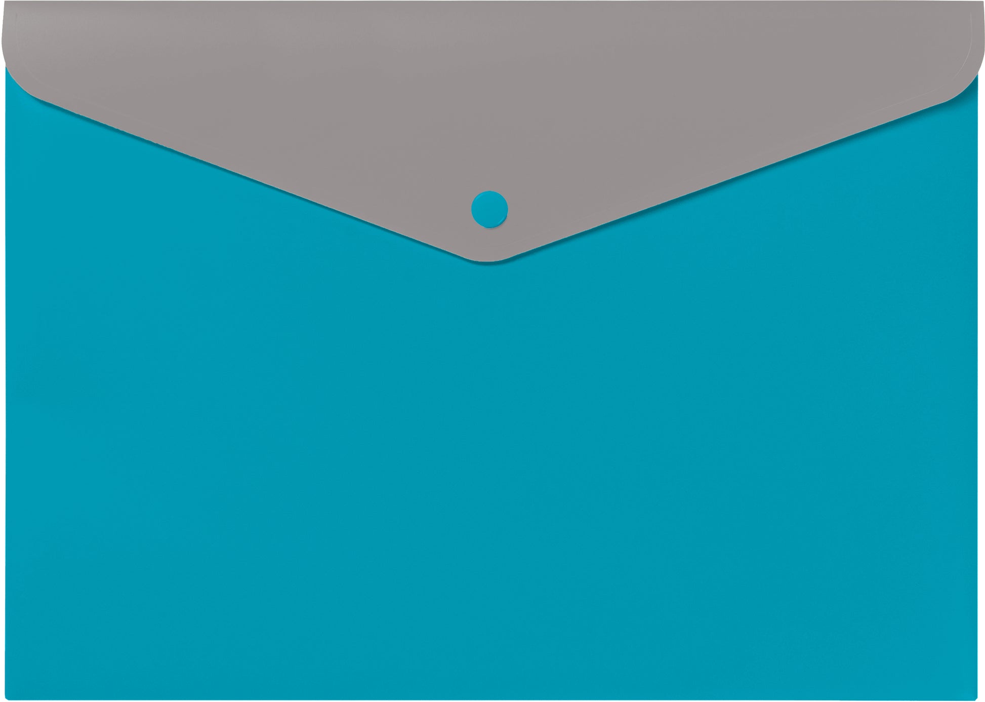 Kolma Dokumententasche Doppia A4, Druckknopf, Blau/Grau