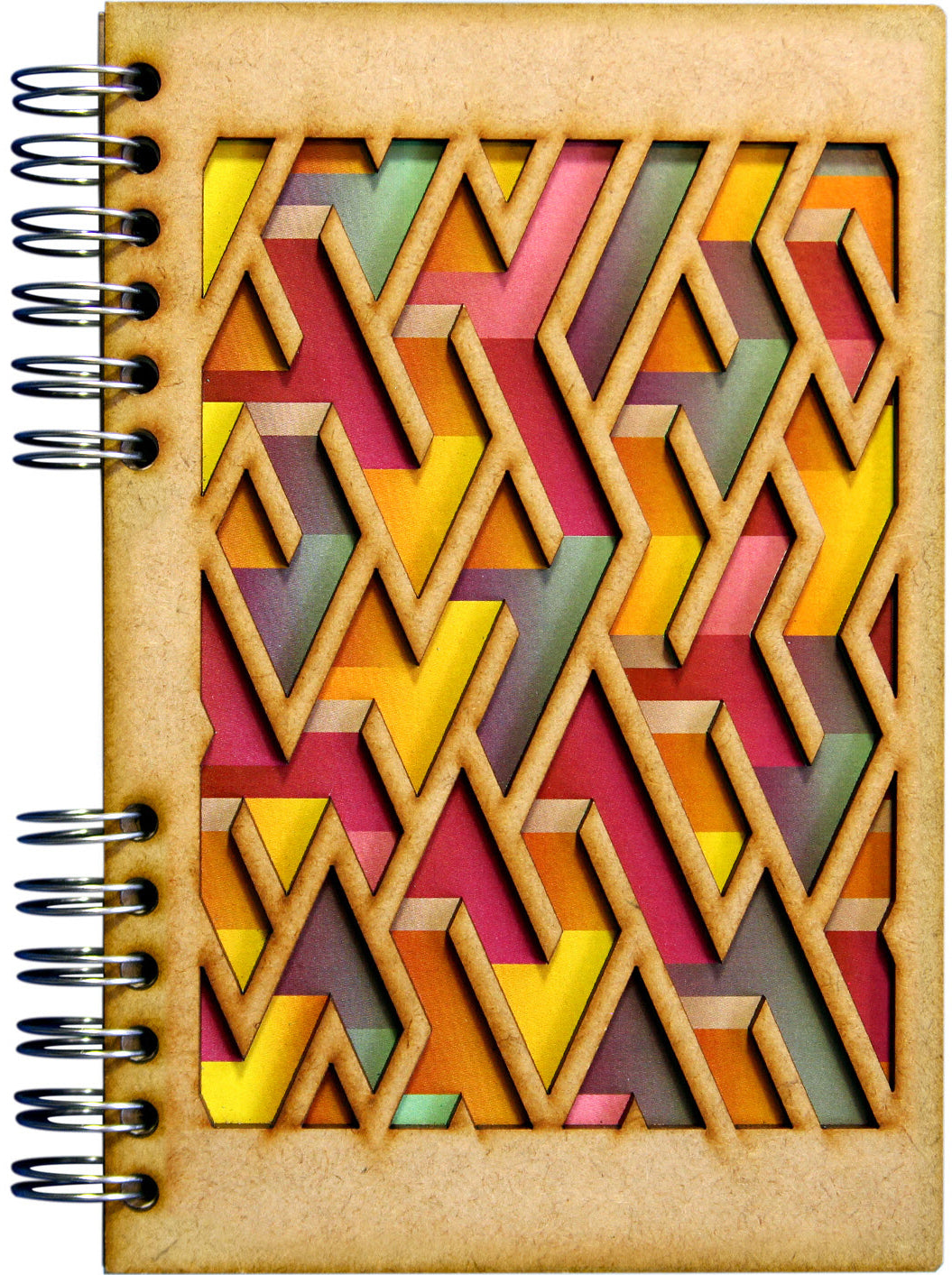 Komoni Labyrinth Notizbuch – 165 × 220 mm – liniert – 90 Blatt – Hardcover, nachfüllbar, FSC