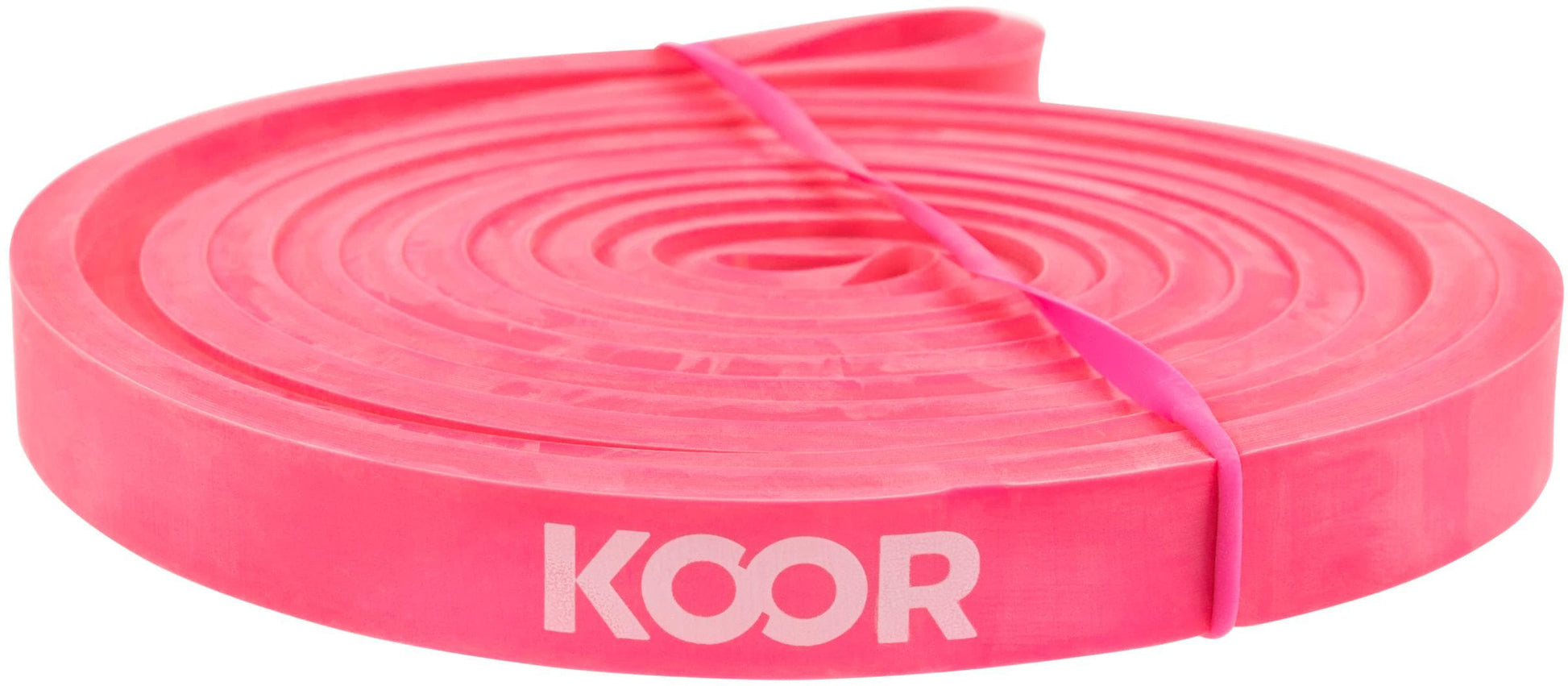 KOOR Fitnessband, F00924, 208,0 cm × 1,3 cm, Latex, Pink, sehr leicht, 7–13 kg – 1 Stück