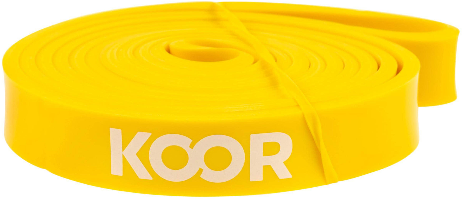 KOOR Fitnessband – leicht, 12–22 kg Widerstand – 208 cm – gelb – Latex – 1 Stk