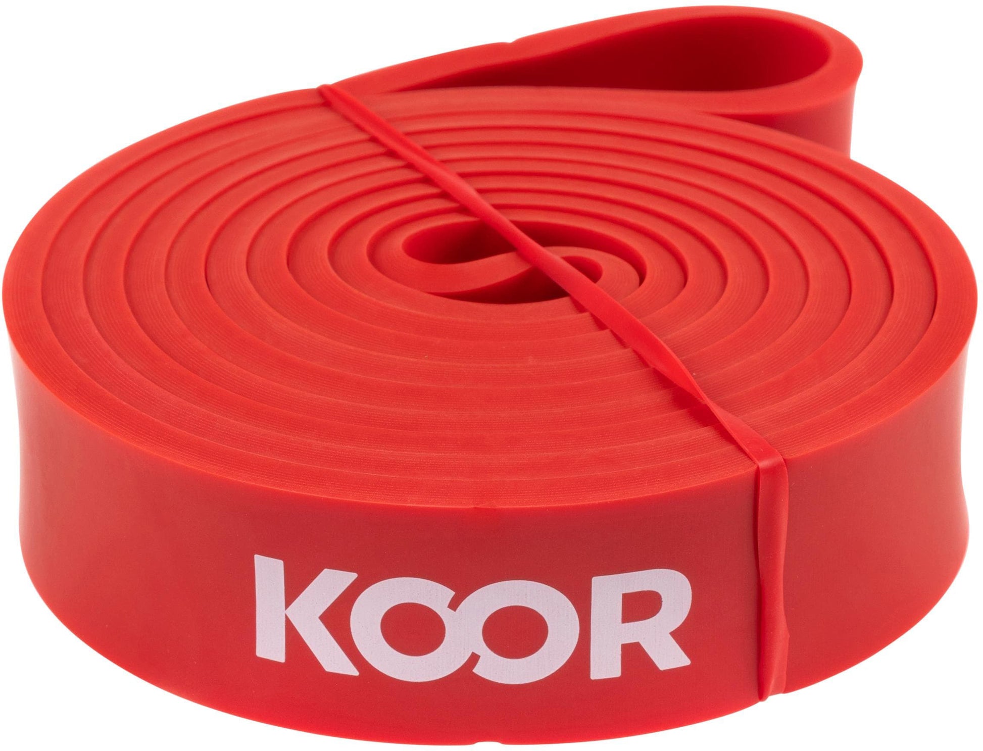 KOOR Fitnessband – sehr schwer, 35–50 kg Widerstand – 208 cm – rot – Latex
