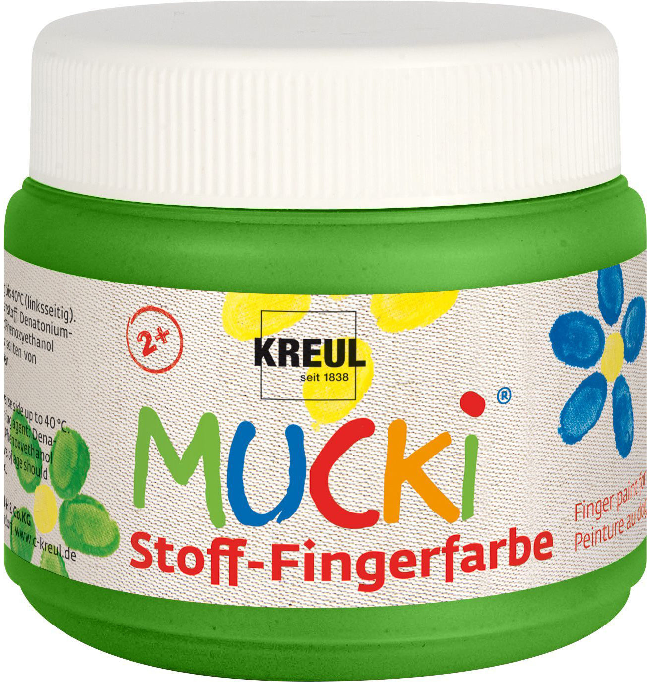 Kreul Mucki Stoff-Fingerfarbe – Grün – für Textilien