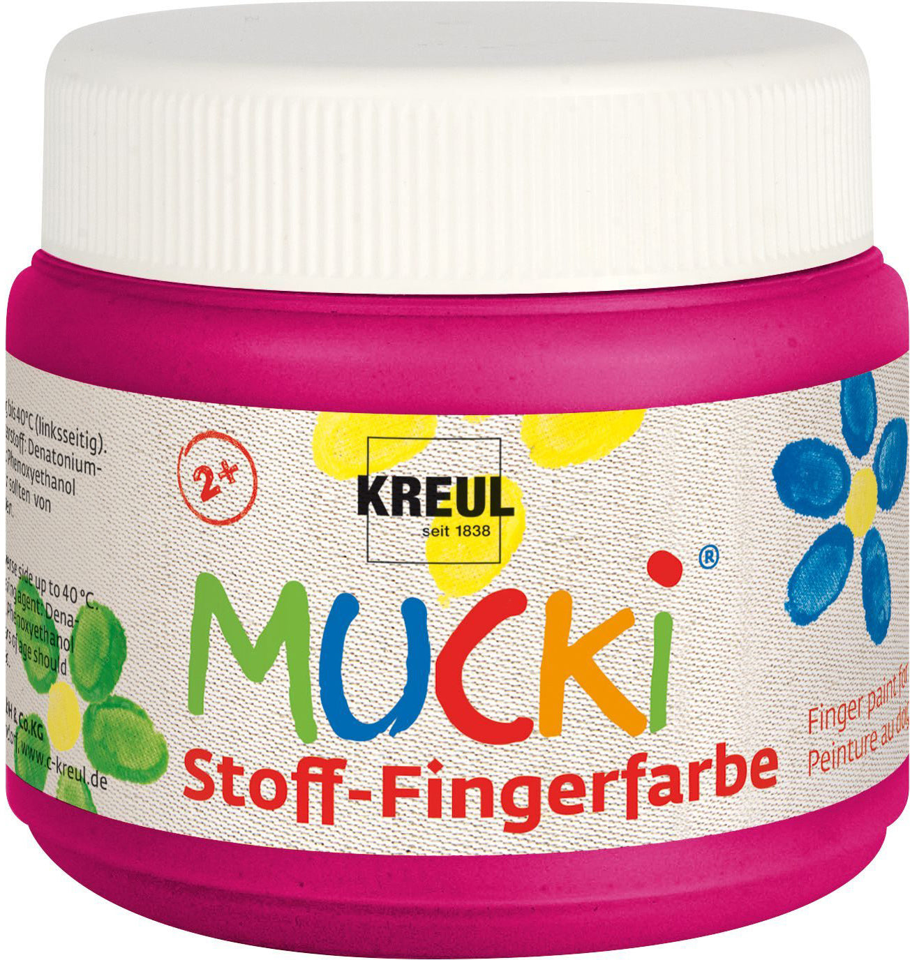 Kreul MUCKI Stoff-Fingerfarbe – Pink – für Textilien