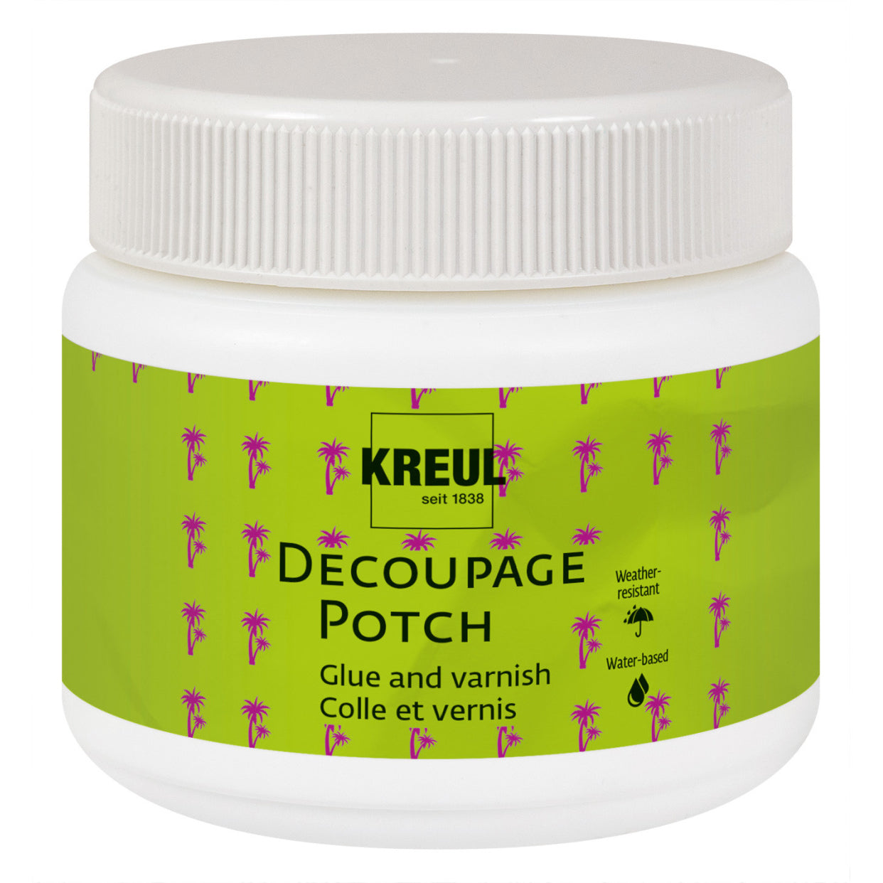 Kreul Kleber & Lack Decoupage Potch – Seidenglanz, auf Wasserbasis, 150 ml