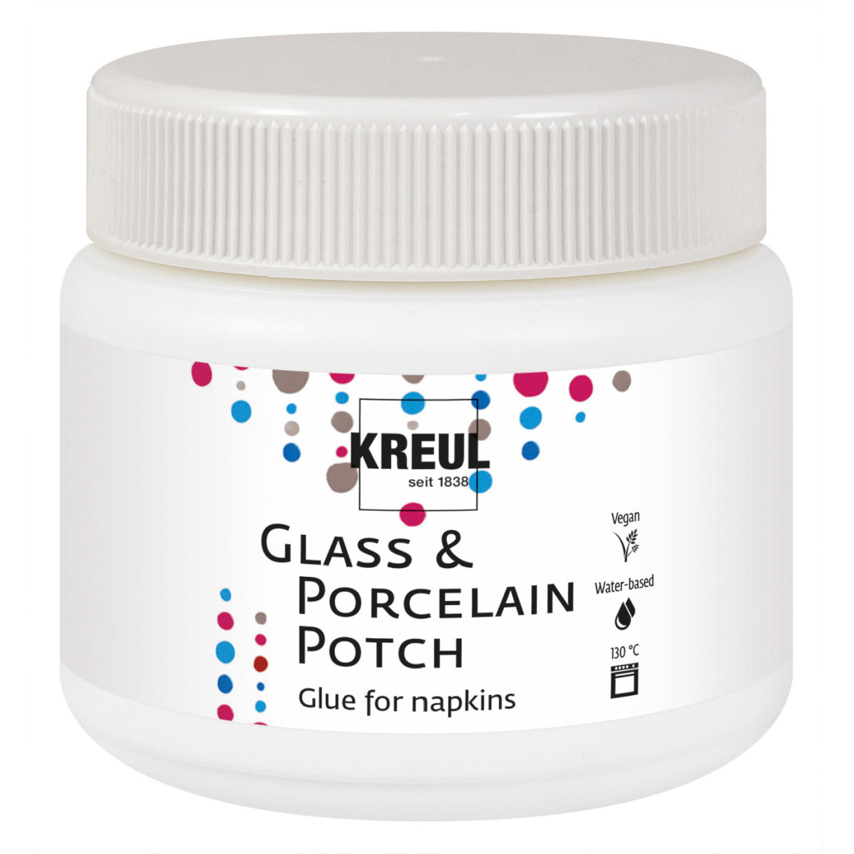 KREUL Kleber & Lack Découpage – Seidenglanz, 150 ml, für Glas, Porzellan