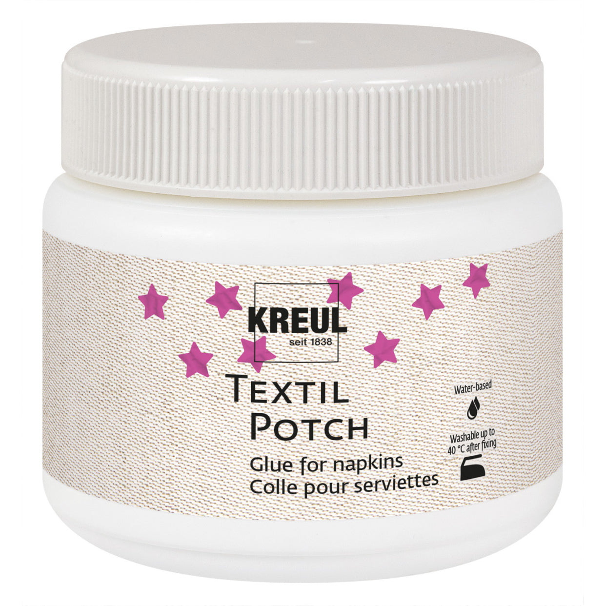 KREUL Kleber & Lack – Seidenglanz, auf Wasserbasis, 150 ml, für Textilien