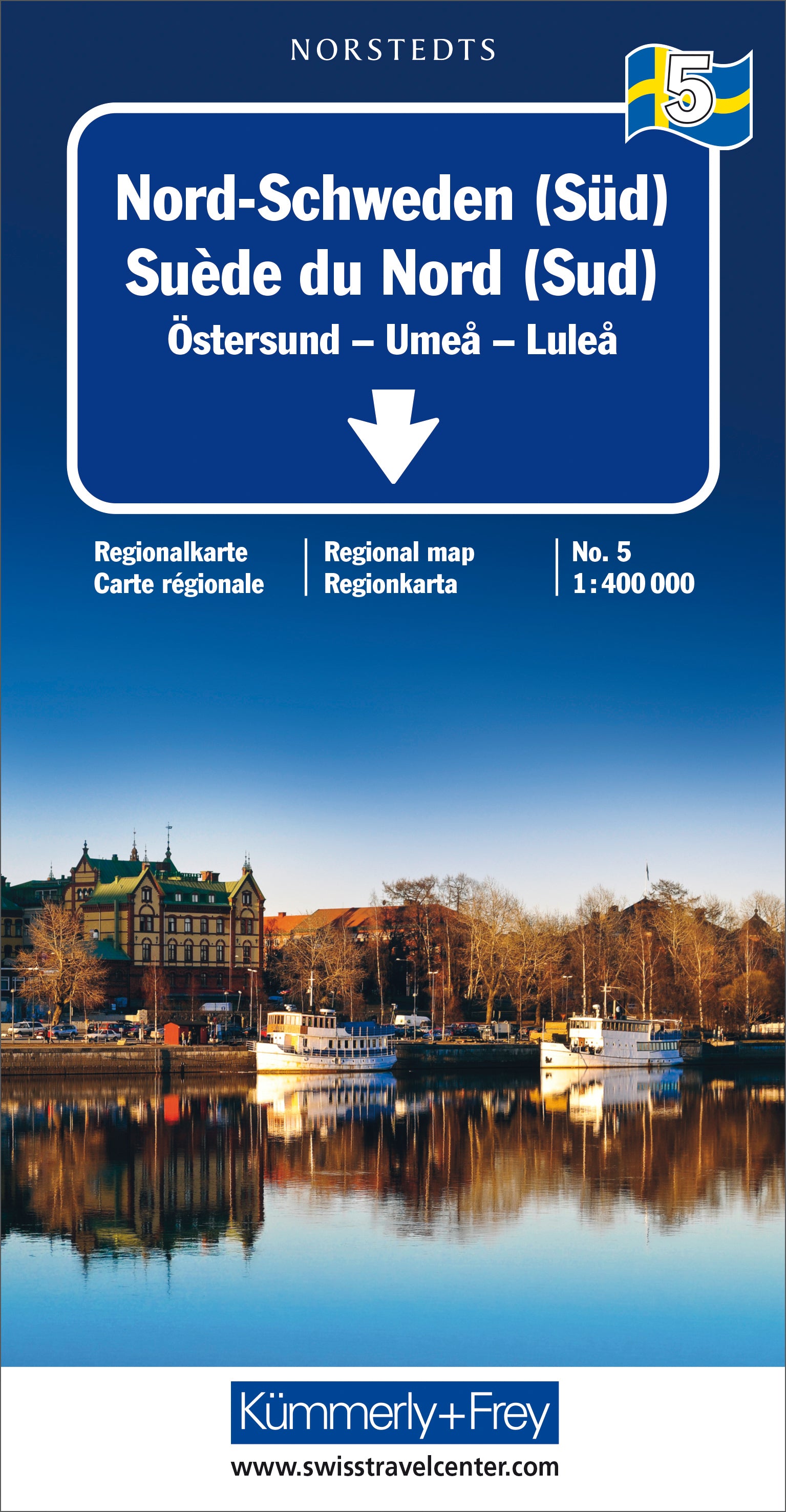 Hallwag Kümmerly+Frey KÜMMERLY+FREY – Strassenkarte Nord-Schweden (Süd) – 1:400'000 – 130×13×250 mm – 140 g