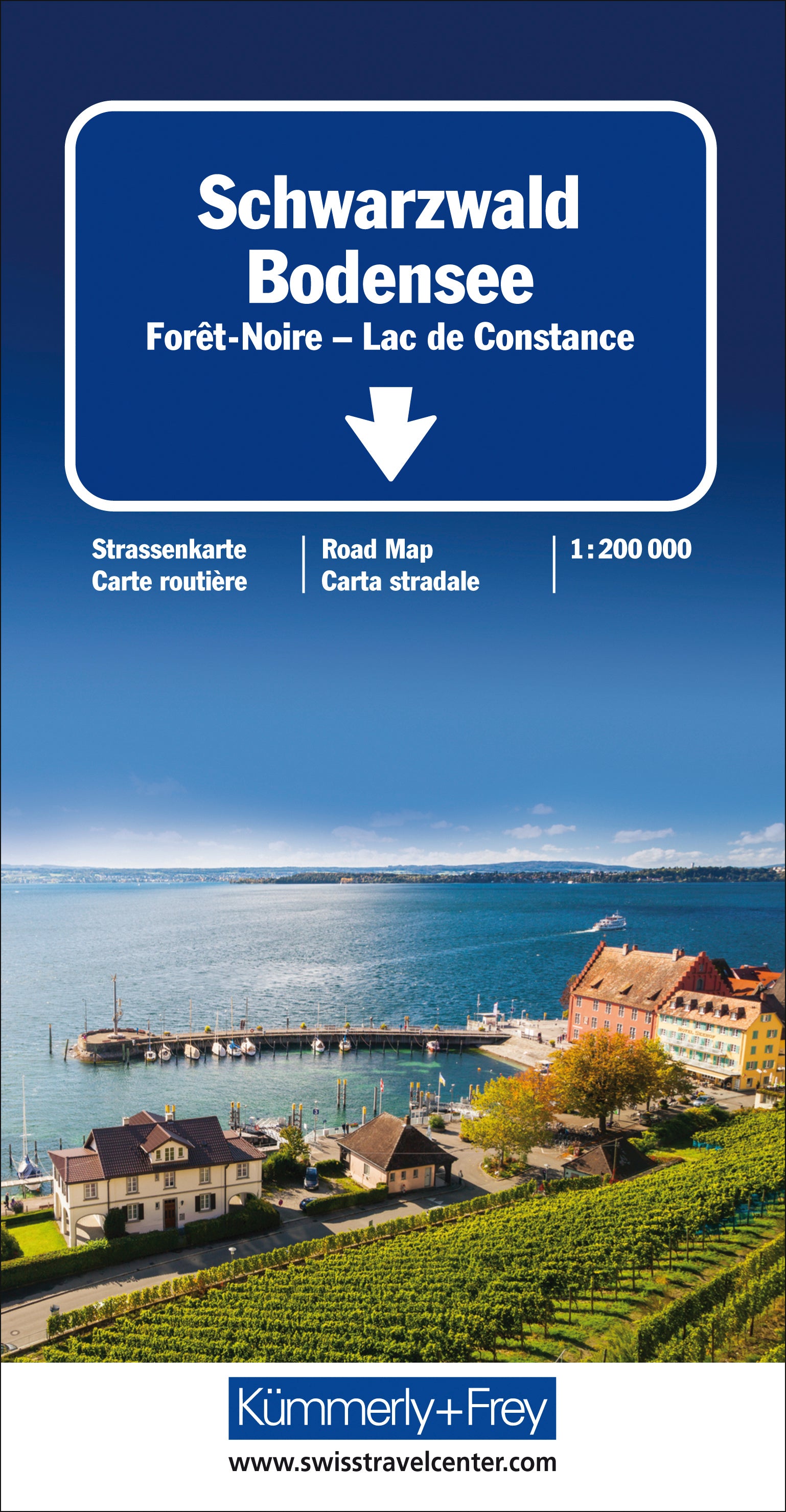 Hallwag Kümmerly+Frey Strassenkarte – Schwarzwald / Bodensee – 135×18×260 mm – 192 g