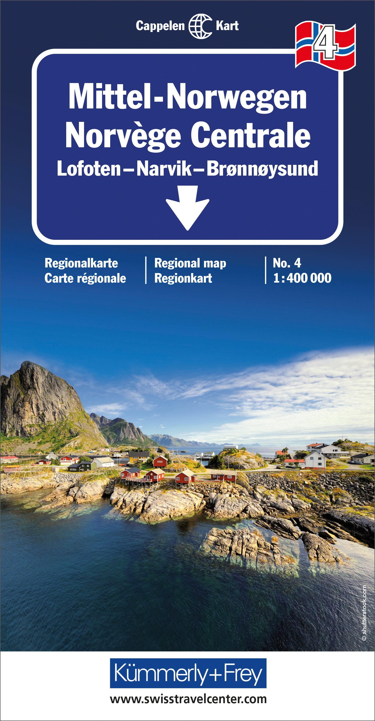 Hallwag Kümmerly+Frey Strassenkarte Norwegen Nr. 5 – 1:400'000 – 130×10×252 mm – 110 g
