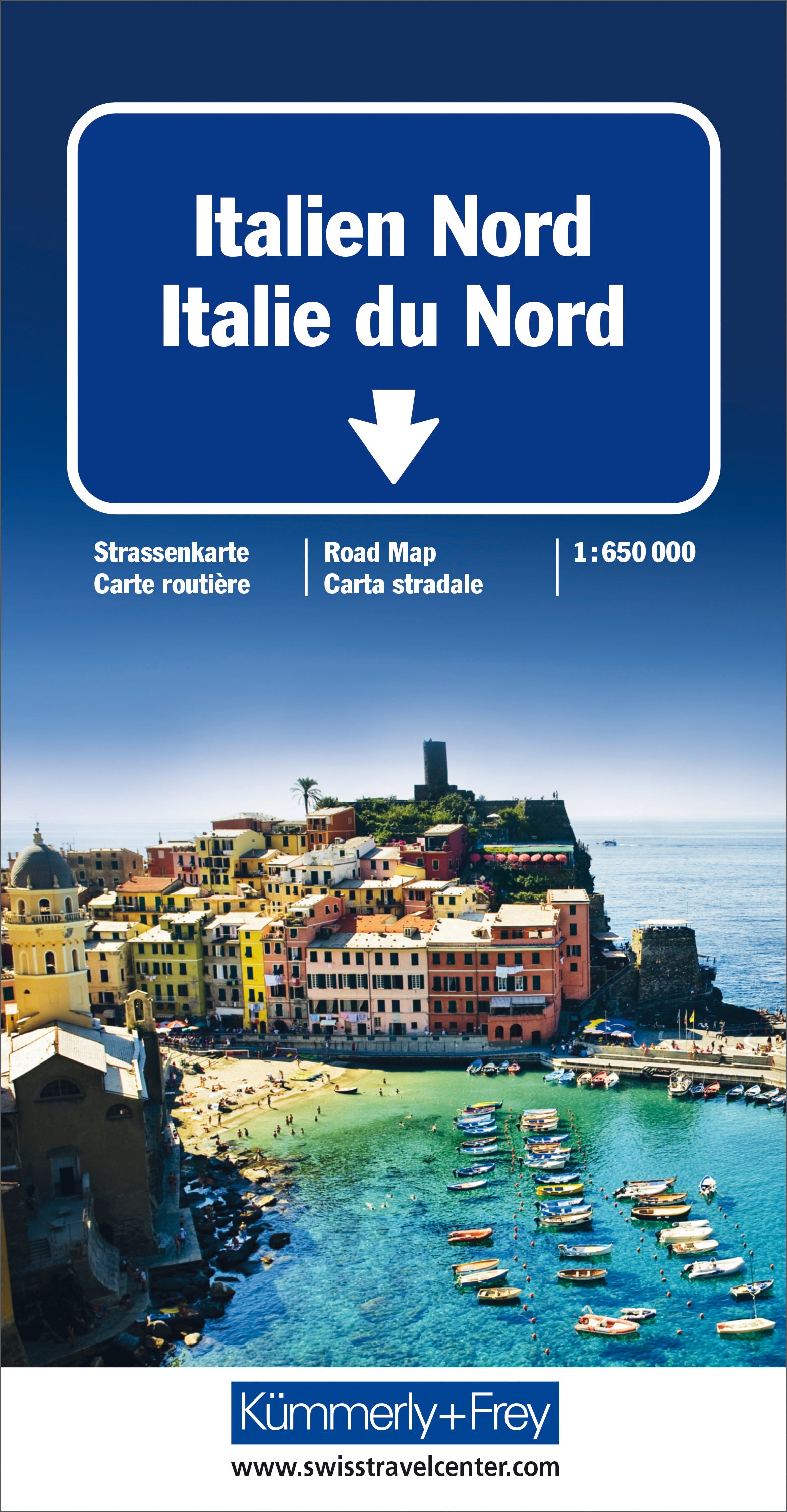 Hallwag Kümmerly+Frey KÜMMERLY+FREY – Strassenkarte Italien Nord – 1:650'000 – 136 × 32 × 256 mm – 168 g