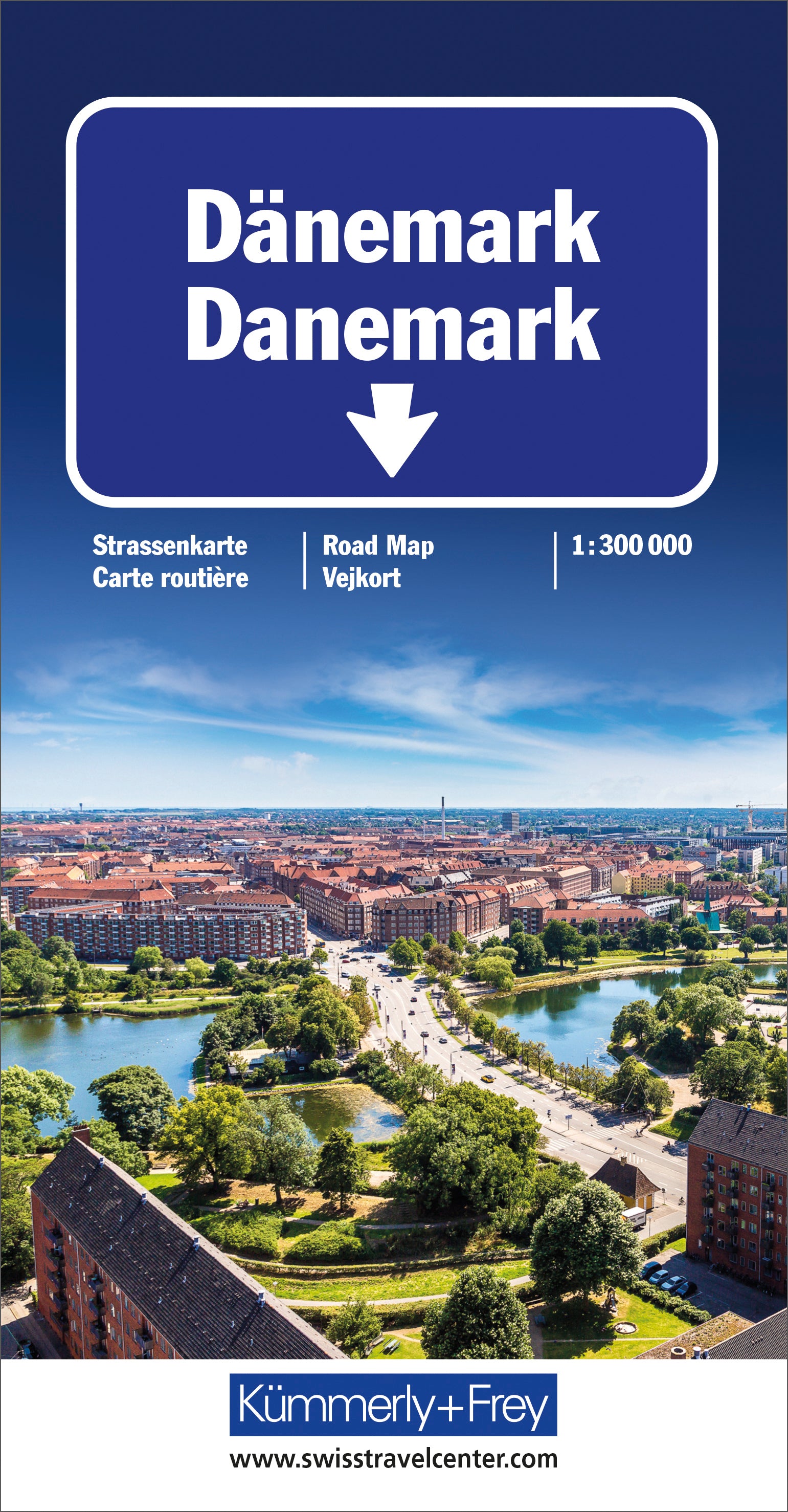 Hallwag Kümmerly+Frey Strassenkarte Dänemark – 1:300'000 – 130×26×254 mm, 181 g