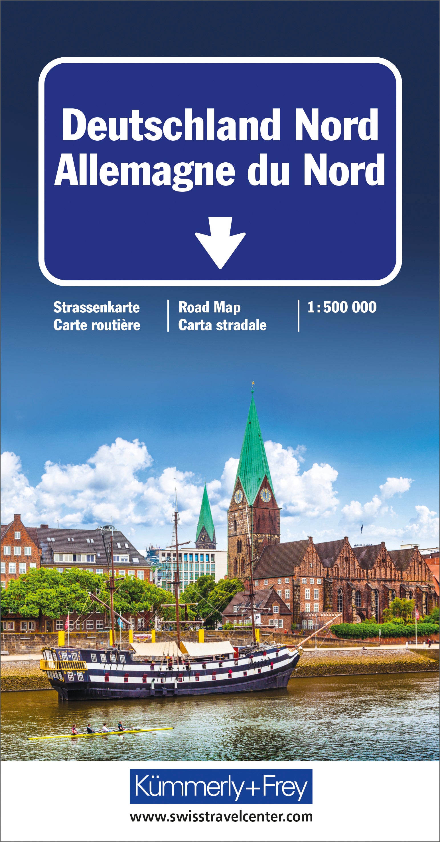 Hallwag Kümmerly+Frey Strassenkarte Deutschland Nord – 1:500'000 – 130 × 18 × 253 mm – 210 g