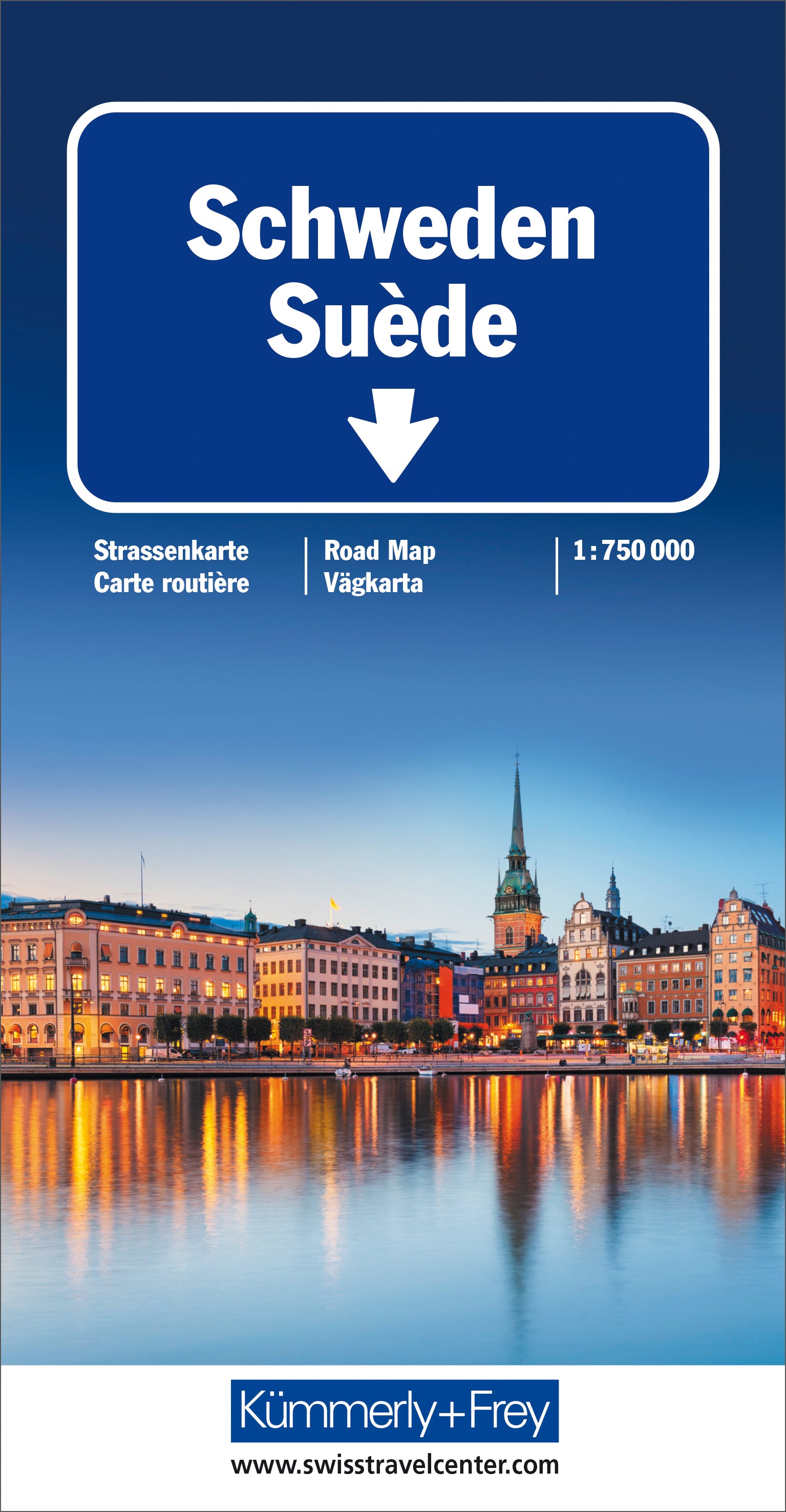 Hallwag Kümmerly+Frey Kümmerly + Frey – Strassenkarte Schweden – 1:750'000 – 133×22×256 mm, 167 g