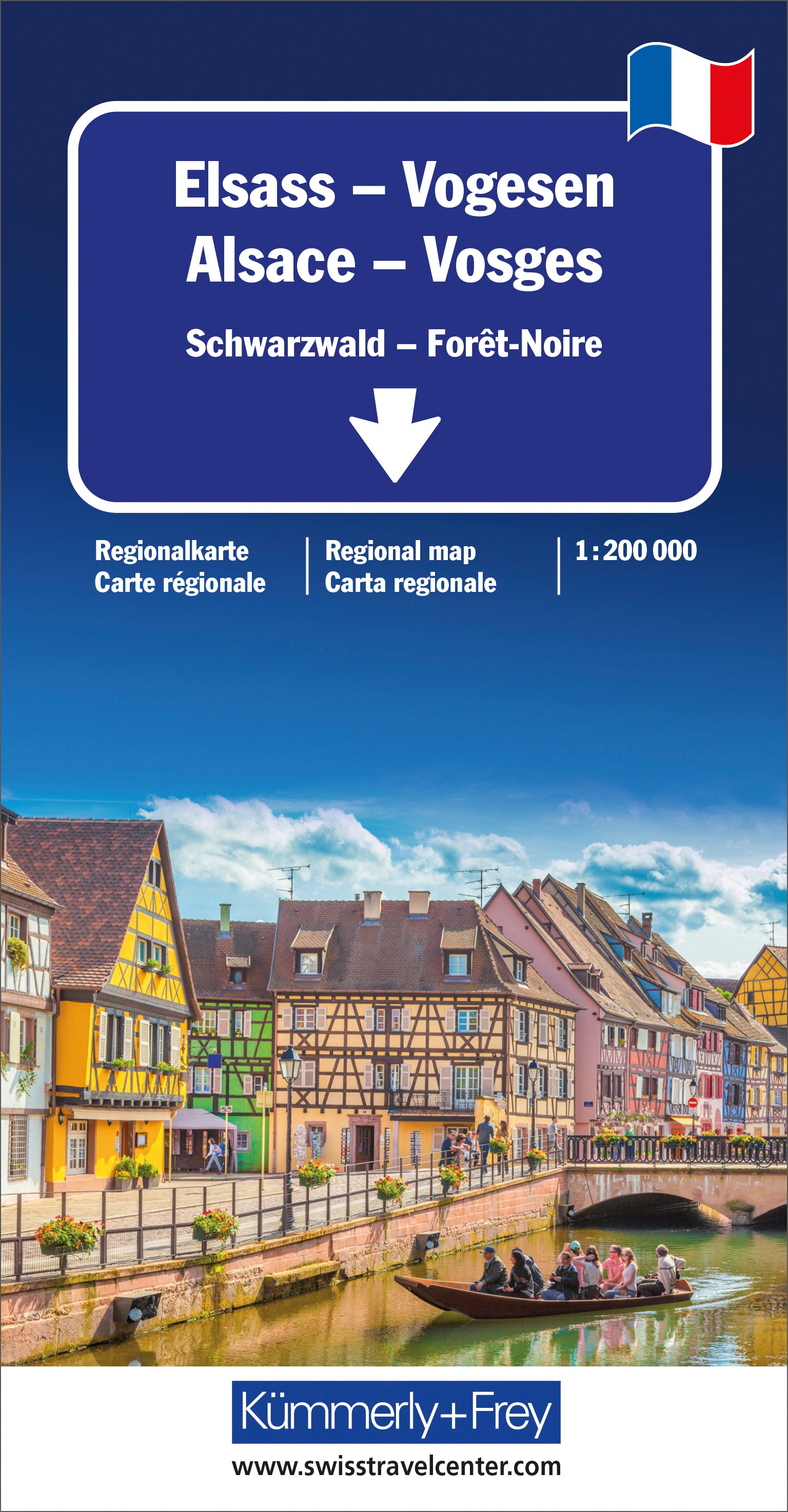Hallwag Kümmerly+Frey Kümmerly+Frey – Strassenkarte Elsass – 1:200'000