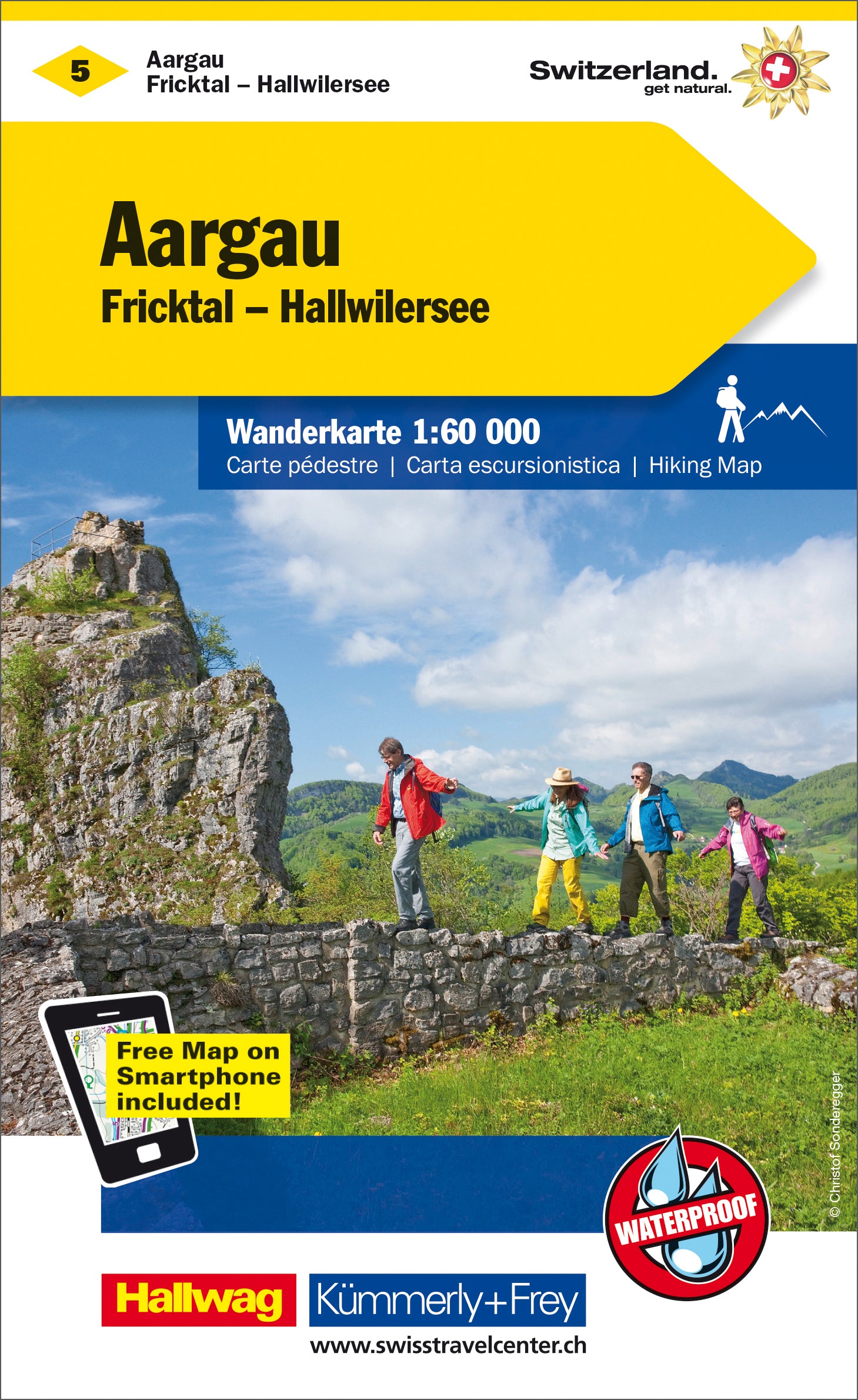 Hallwag Kümmerly+Frey Kümmerly+Frey – Wanderkarte Aargau – 1:60'000