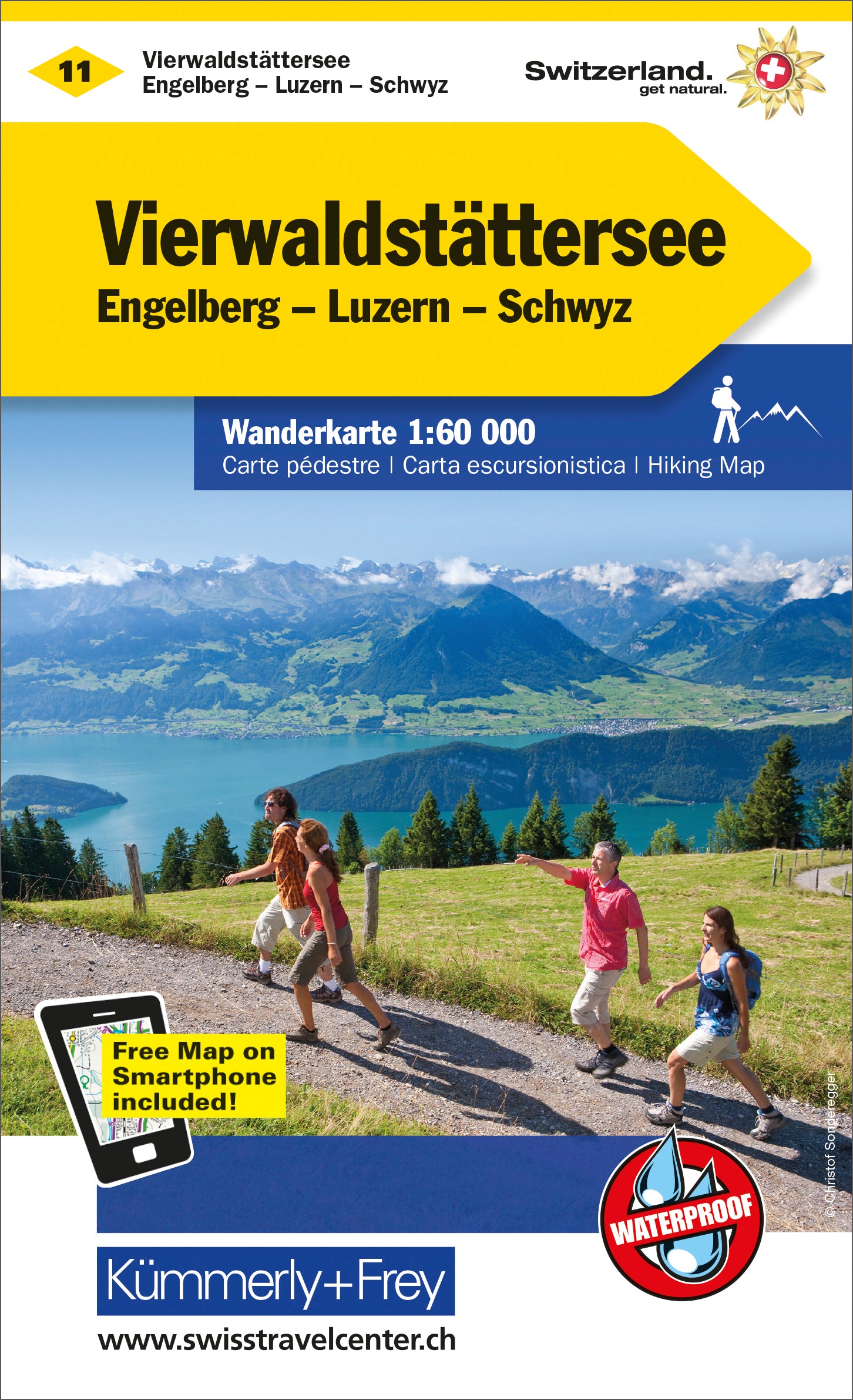 Hallwag Kümmerly+Frey Wanderkarte Vierwaldstättersee – 1:60'000