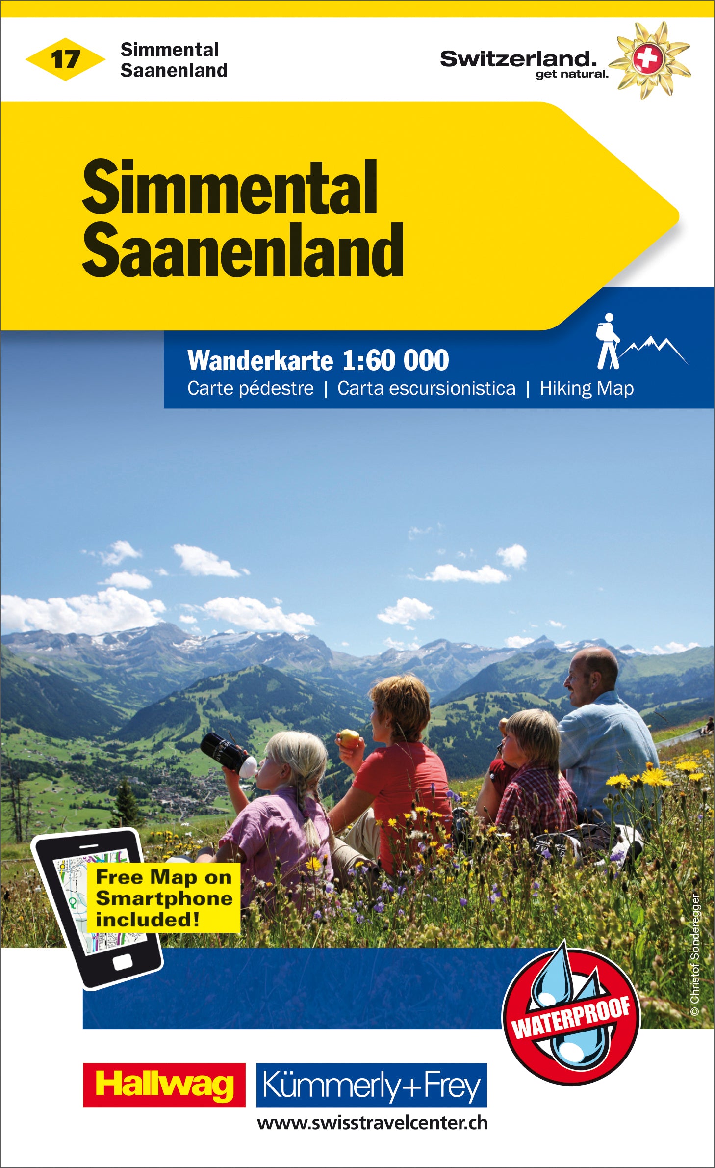 Hallwag Kümmerly+Frey Kümmerly+Frey – Wanderkarte Simmental-Saanenland – 1:60'000 – 124×32×204 mm – 88 g