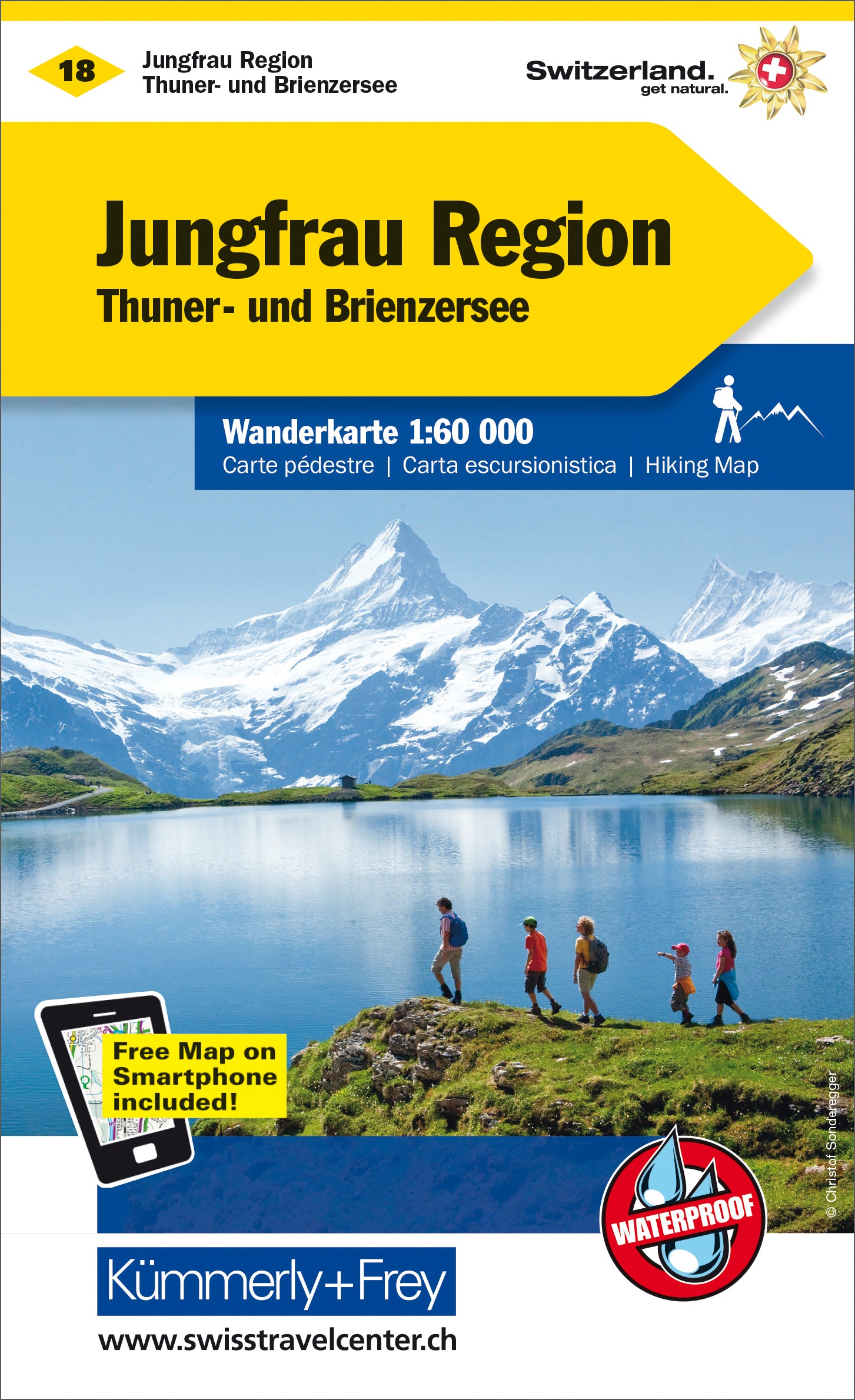 Hallwag Kümmerly+Frey Kümmerly+Frey – Wanderkarte Jungfrau-Region – 1:60'000 – 124×32×204 mm – 101 g