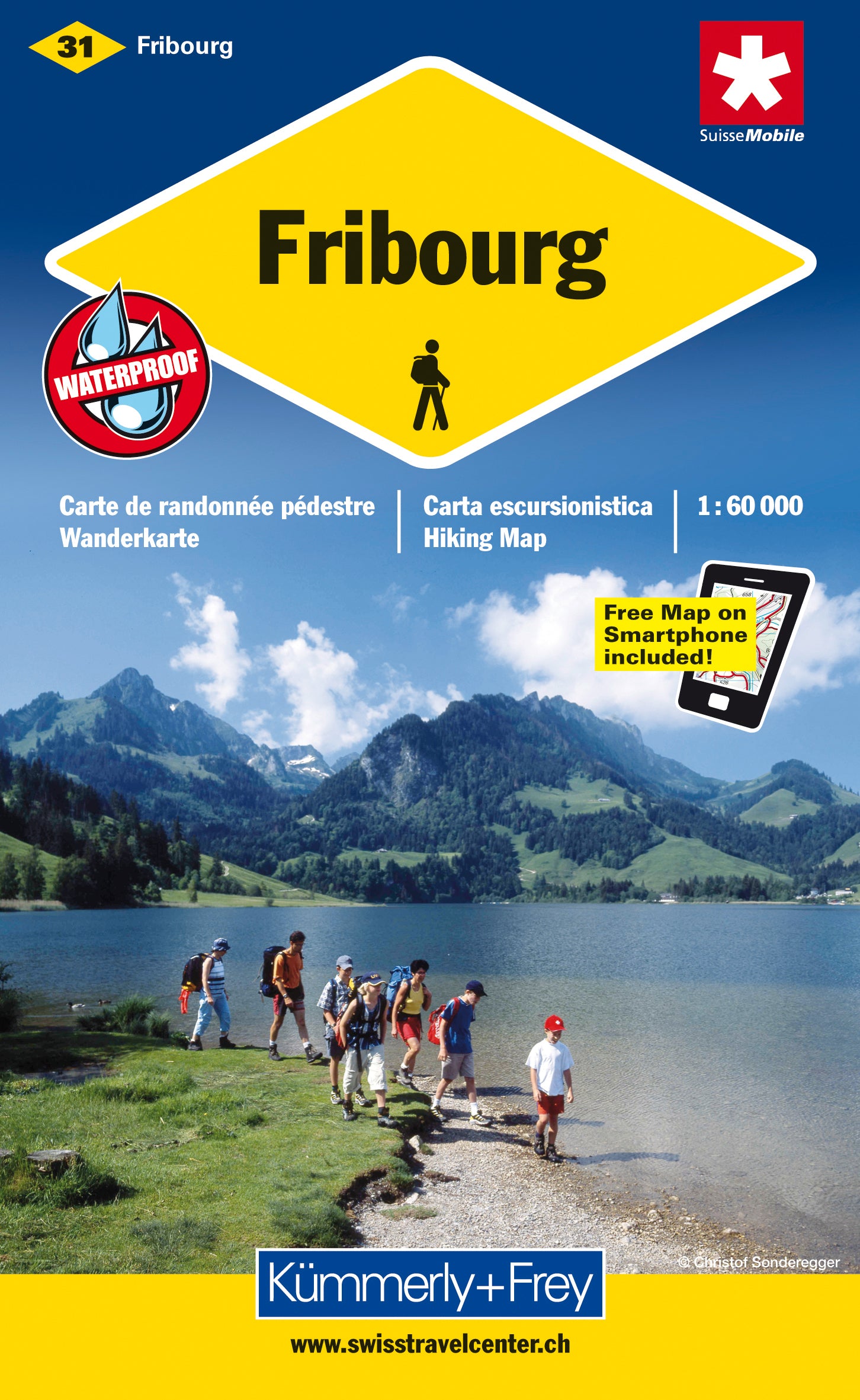 Hallwag Kümmerly+Frey Kümmerly+Frey – Wanderkarte Fribourg – 1:60'000