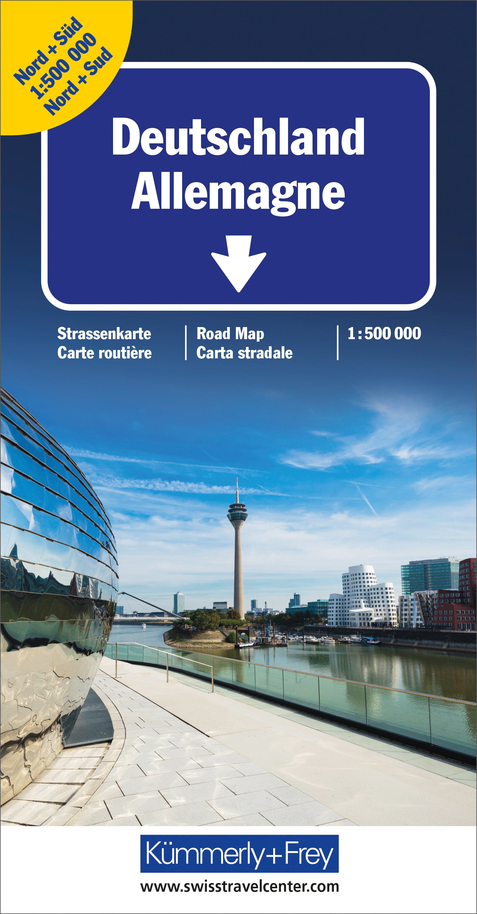 Hallwag Kümmerly+Frey Strassenkarte Deutschland Nord & Süd – 1:500'000, 135×18×260 mm, 240 g