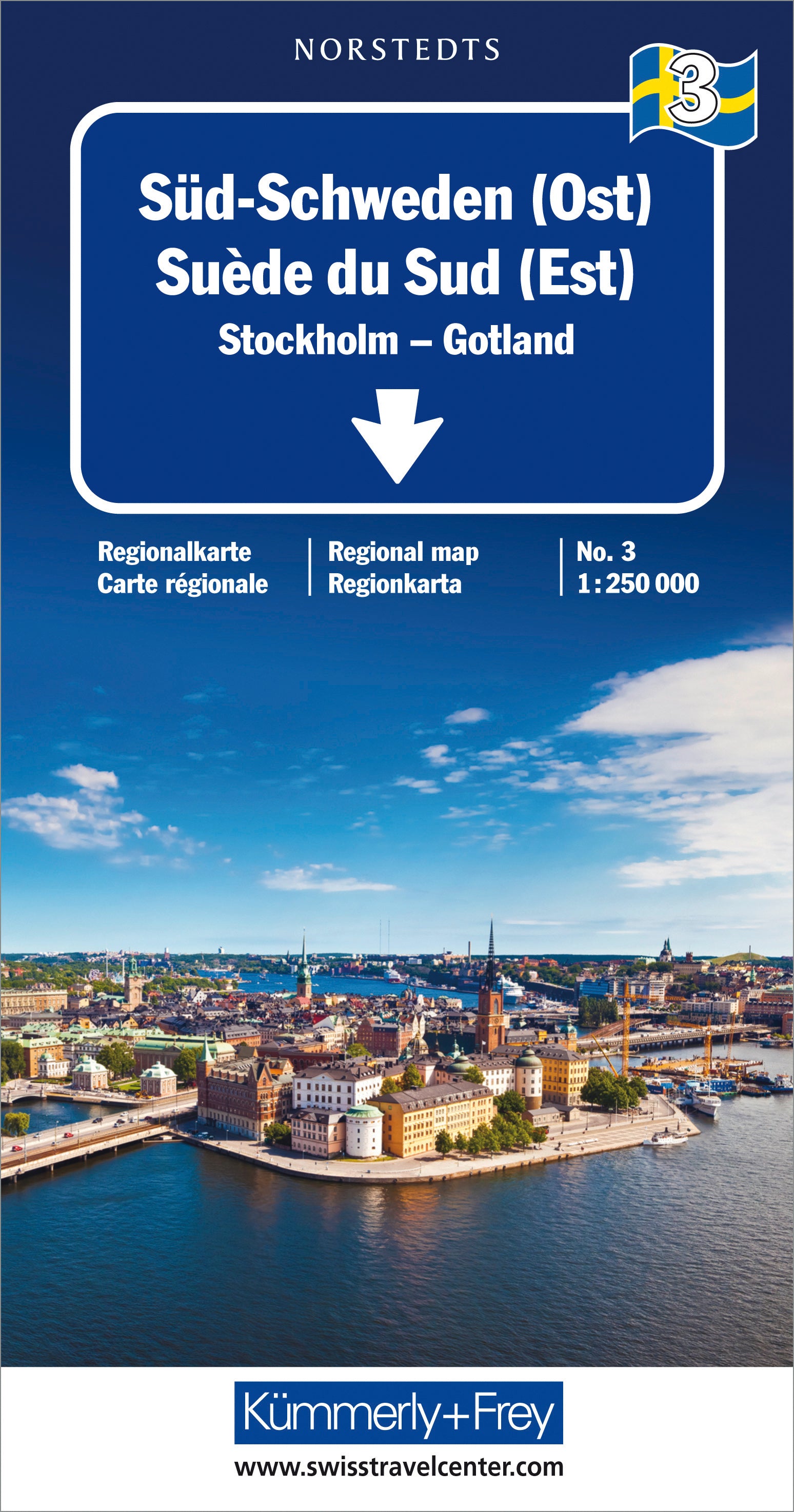 Hallwag Kümmerly+Frey KÜMMERLY+FREY – Strassenkarte Südschweden (Ost) – 1:250'000 – 130 × 12 × 250 mm