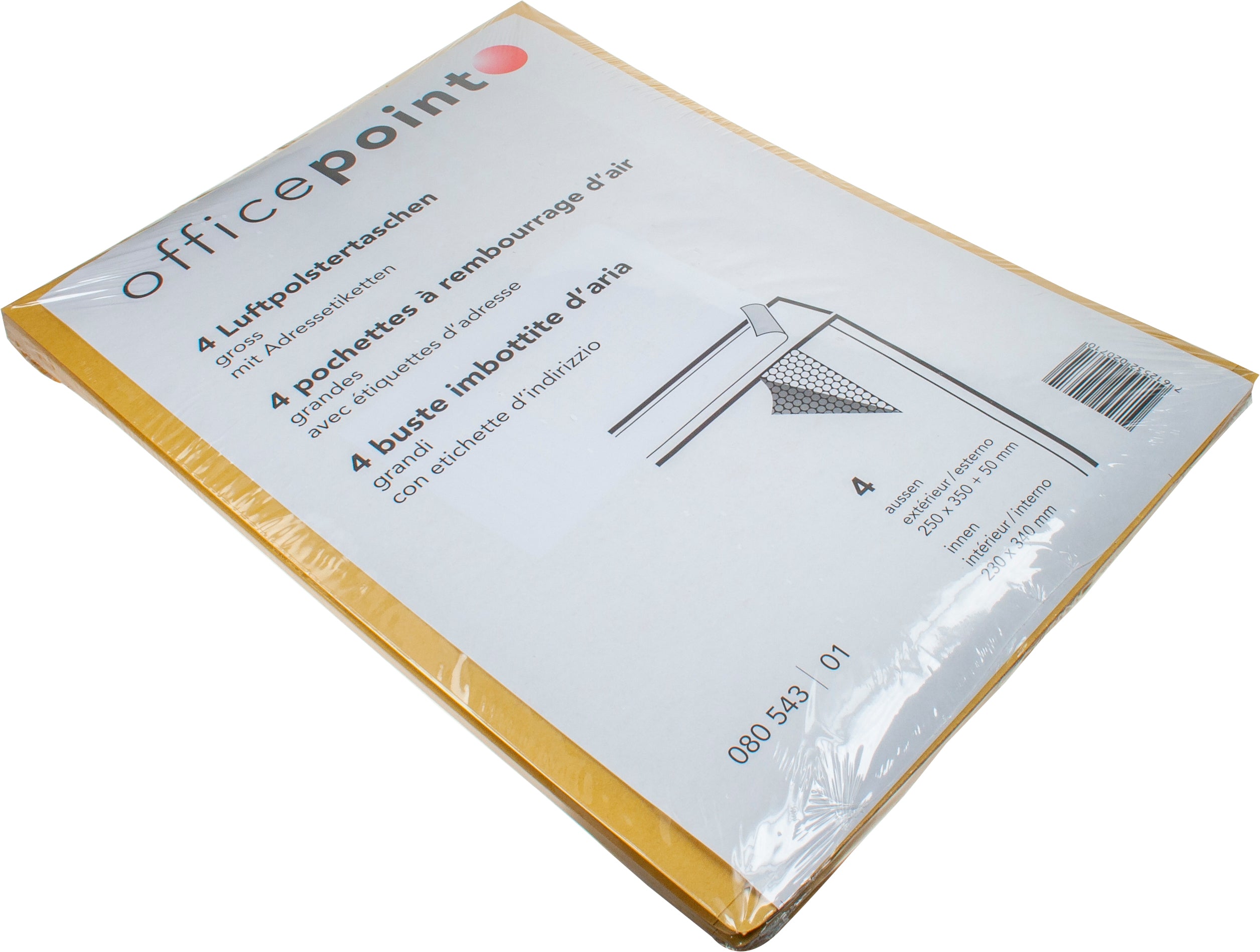 Neutral Luftpolstertasche – 250 × 355 × 25 mm, selbstklebend, braun, Papier/PE