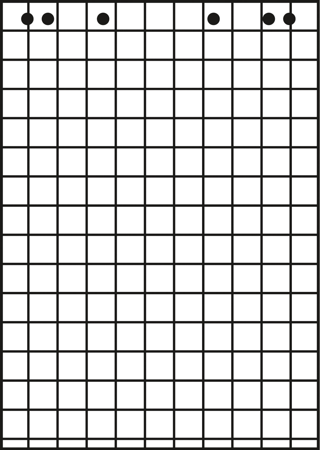 LANDRÉ Flipchartblock kariert – 68 × 99 cm, 20 Blätter, 80 g/m², 6-fach Lochung