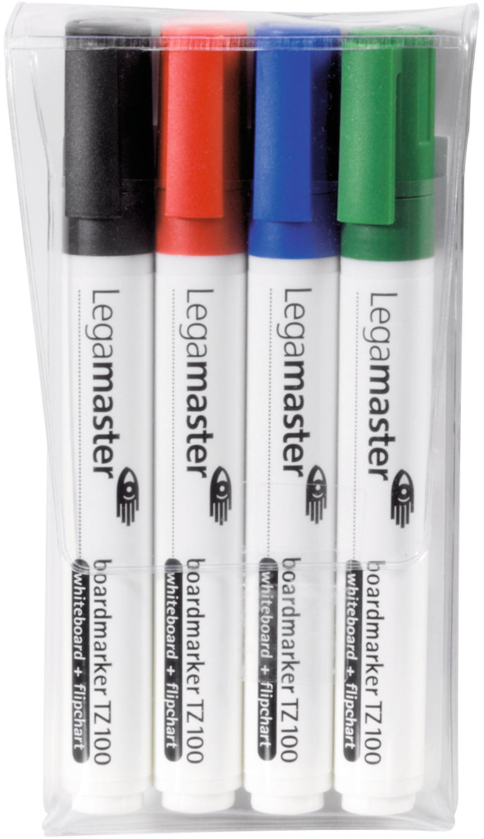 Legamaster TZ 100 Whiteboard-Marker – sortiert, 4 Stk. – für Whiteboards