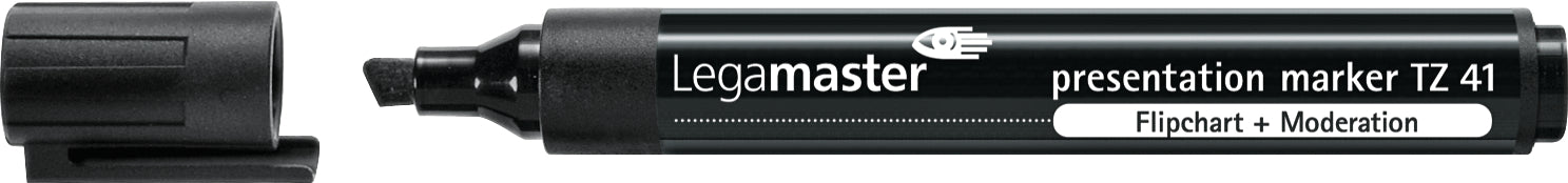 Legamaster TZ41 Flipchart-Marker – 1–5 mm, schwarz, 10 Stk., nachfüllbar – für Flipcharts/Papier