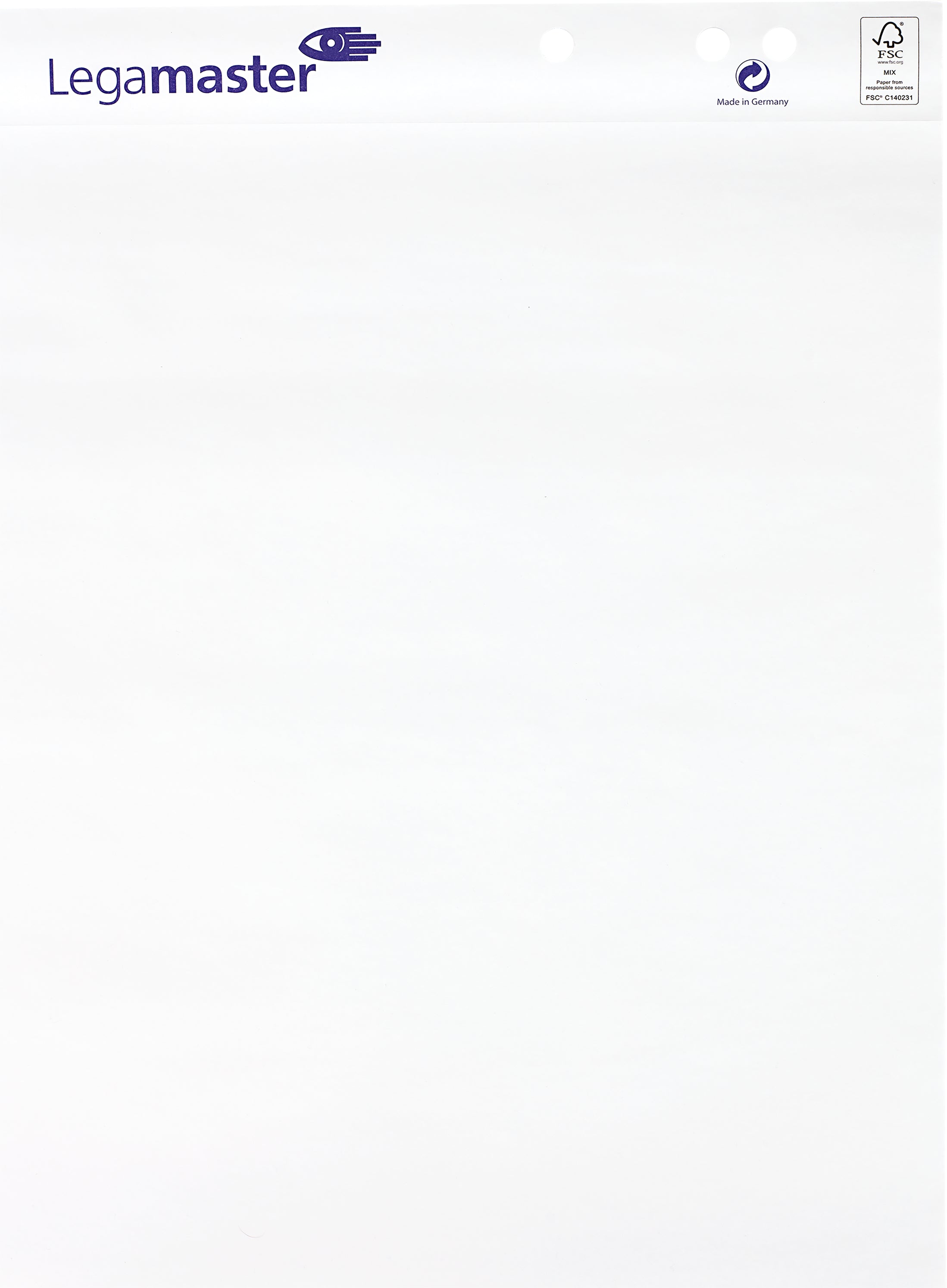Legamaster Flipchartblock Blanko – 65 × 98 cm, 20 Blätter