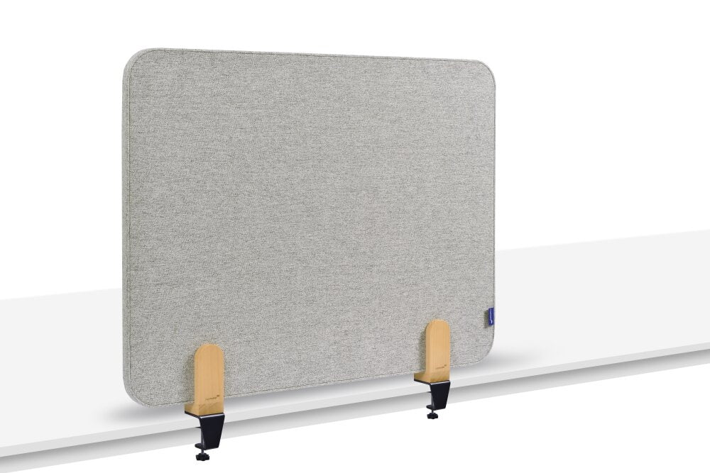 Legamaster Tischtrennwand Elements – 800 × 600 mm, grau, mit Klemmen, für Tischplatten bis 48 mm