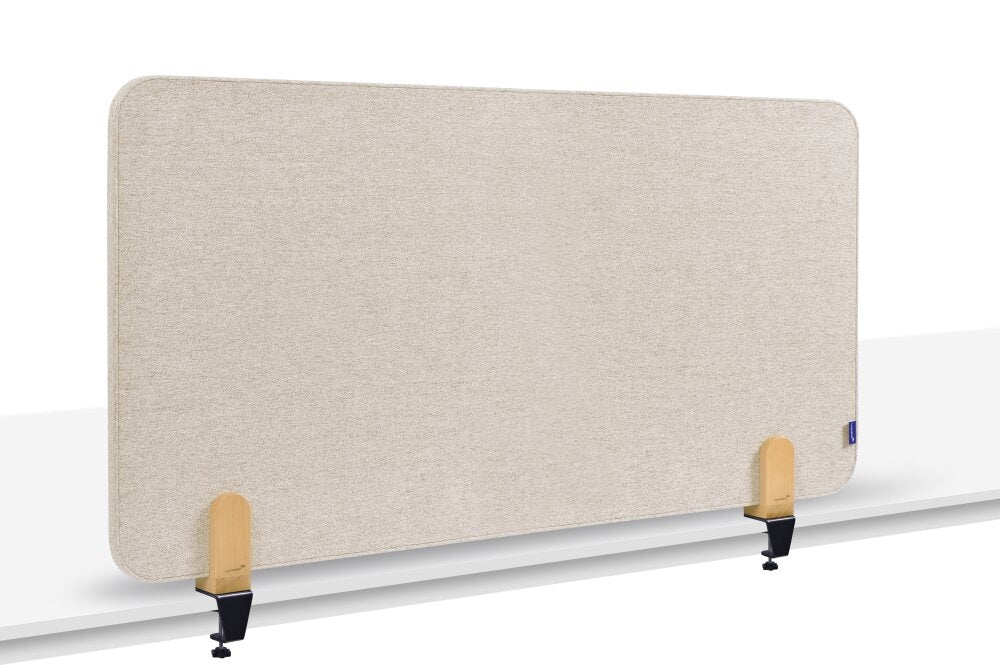 Legamaster Tischtrennwand Elements – 1'200 × 600 mm, beige, mit Klemmen, für Tischplatten bis 48 mm