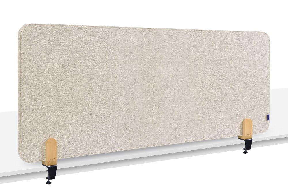Legamaster Tischtrennwand Elements – 1'600 × 600 mm, beige, mit Klemmen, für Tischplatten bis 48 mm